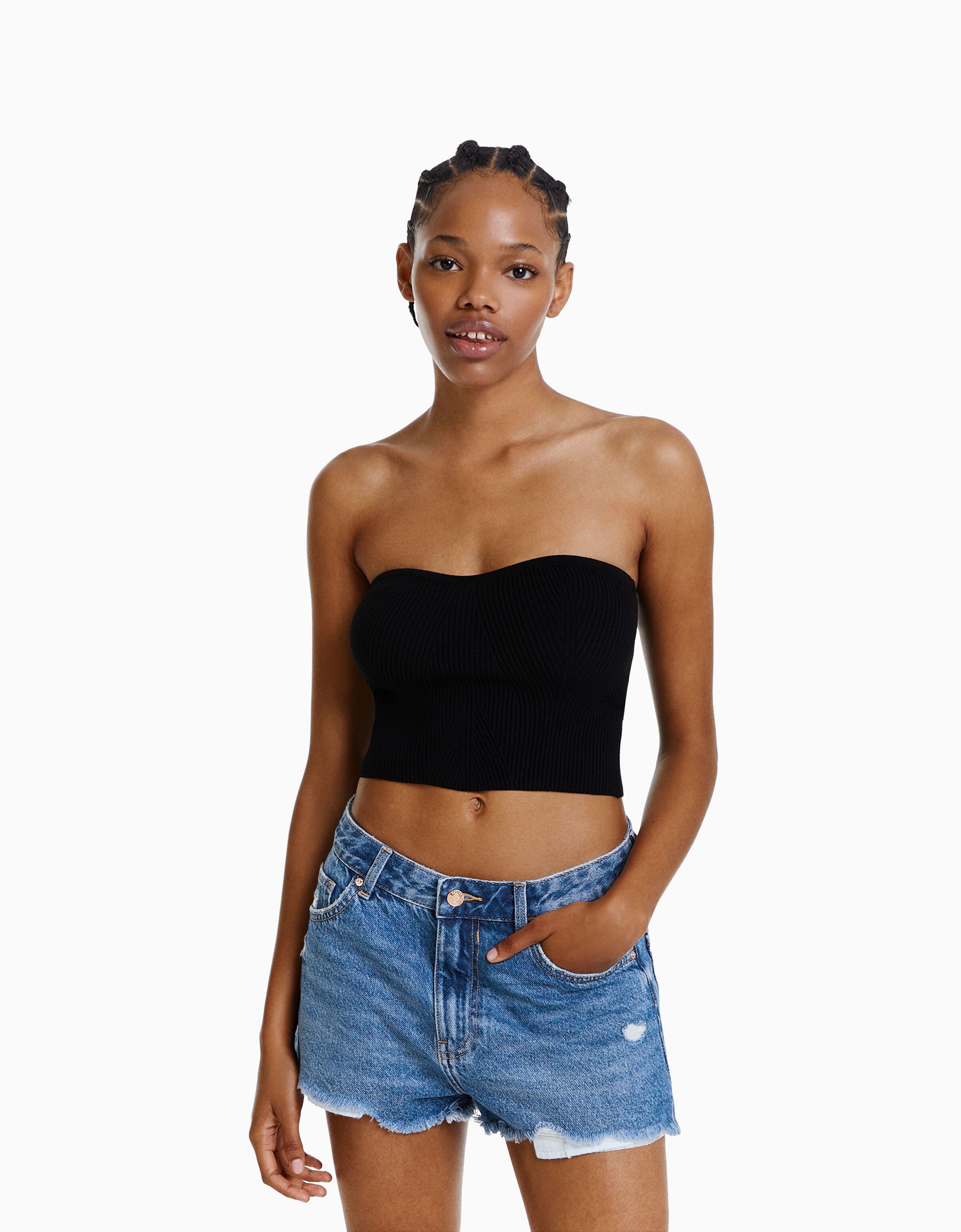 Short denim rotos vintage