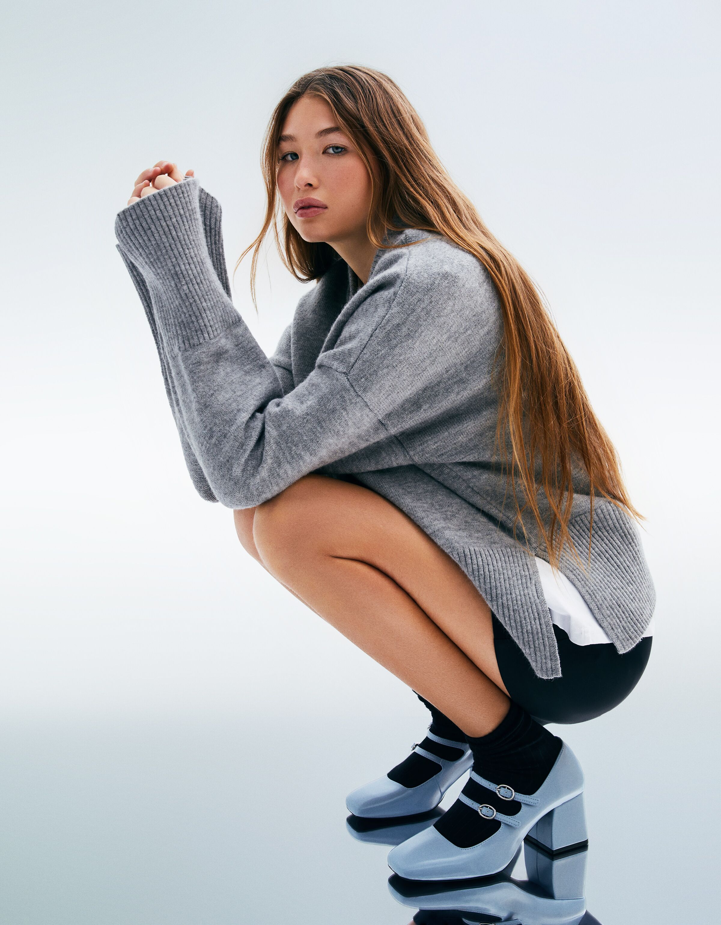 Zapato tacón ancho tipo Mary Jane