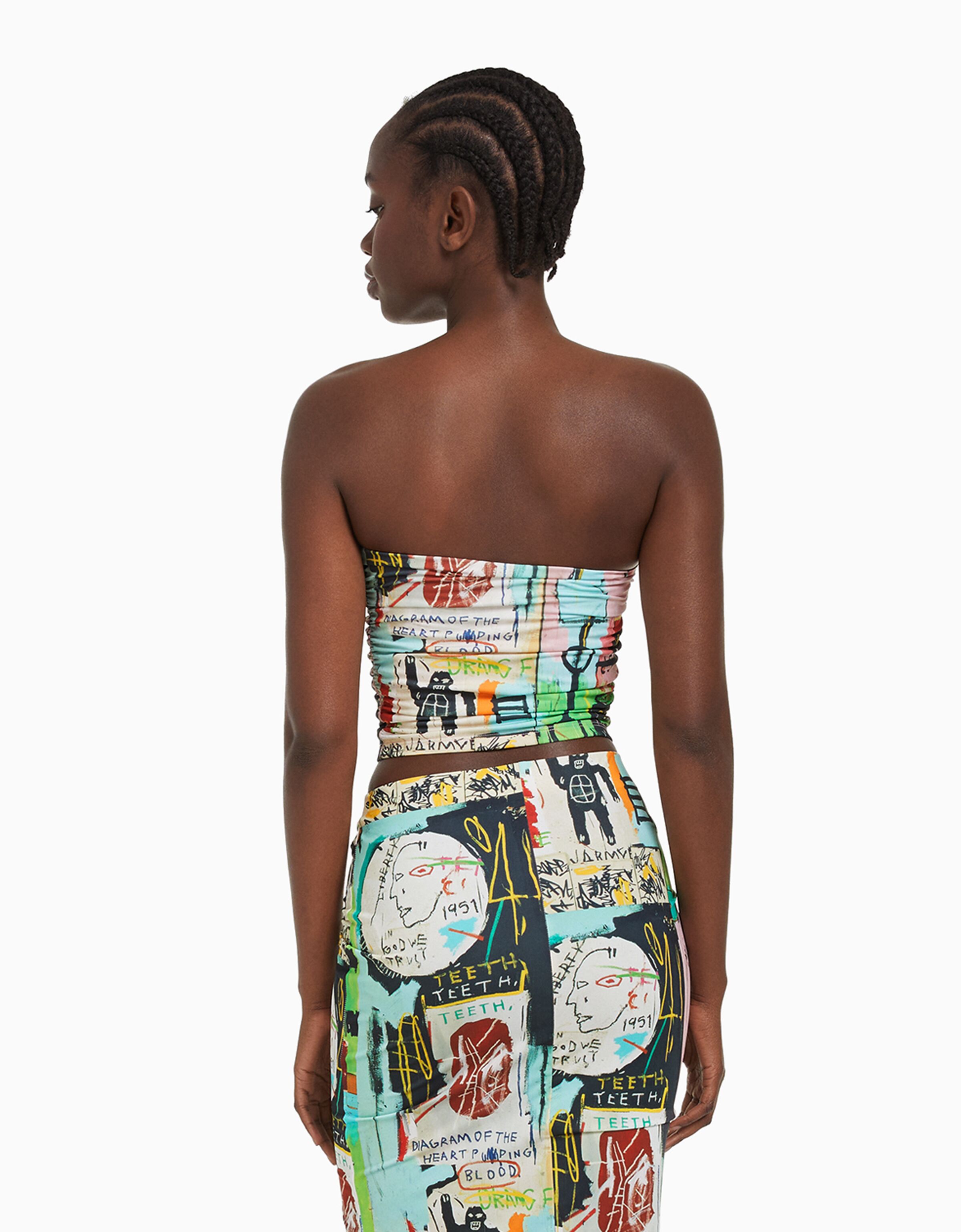 Top Jean-Michel Basquiat bandeau print