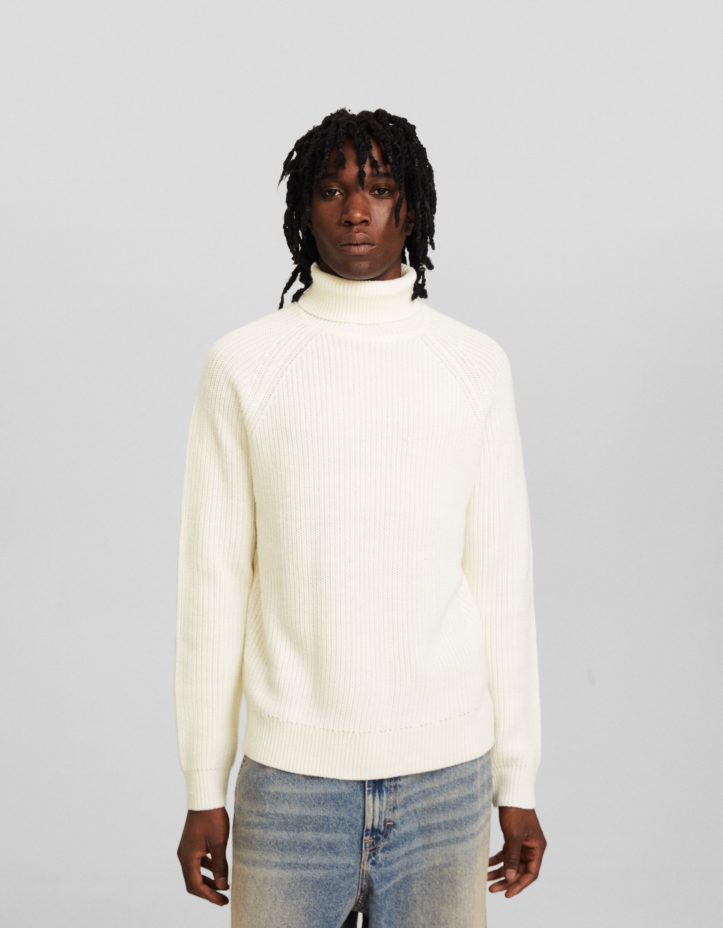 Jersey cuello subido con lana