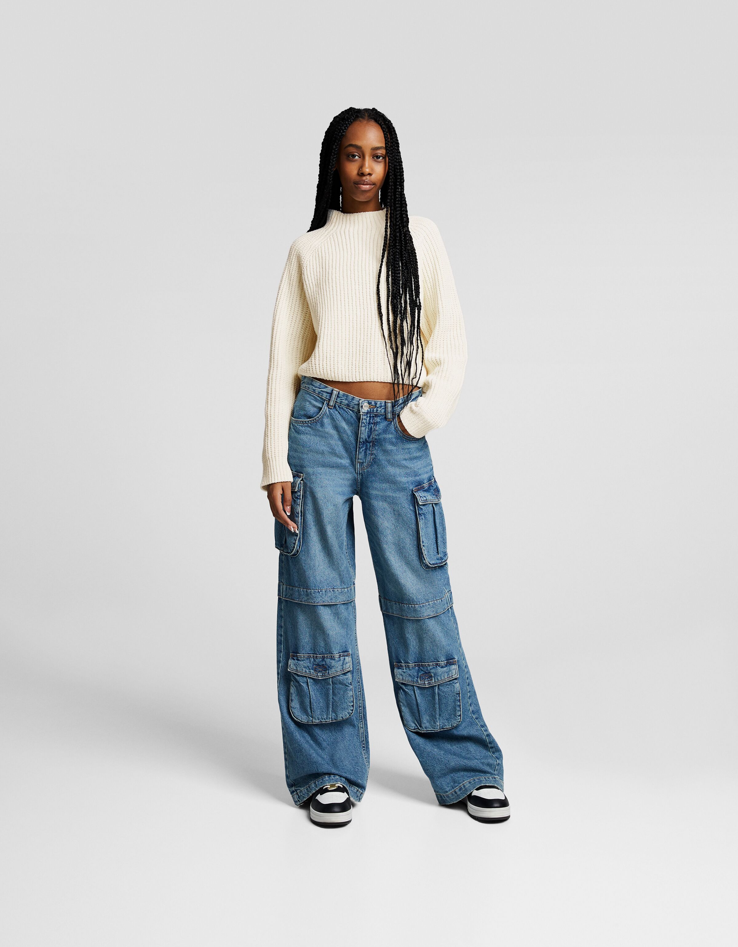 Jersey cuello subido chenilla