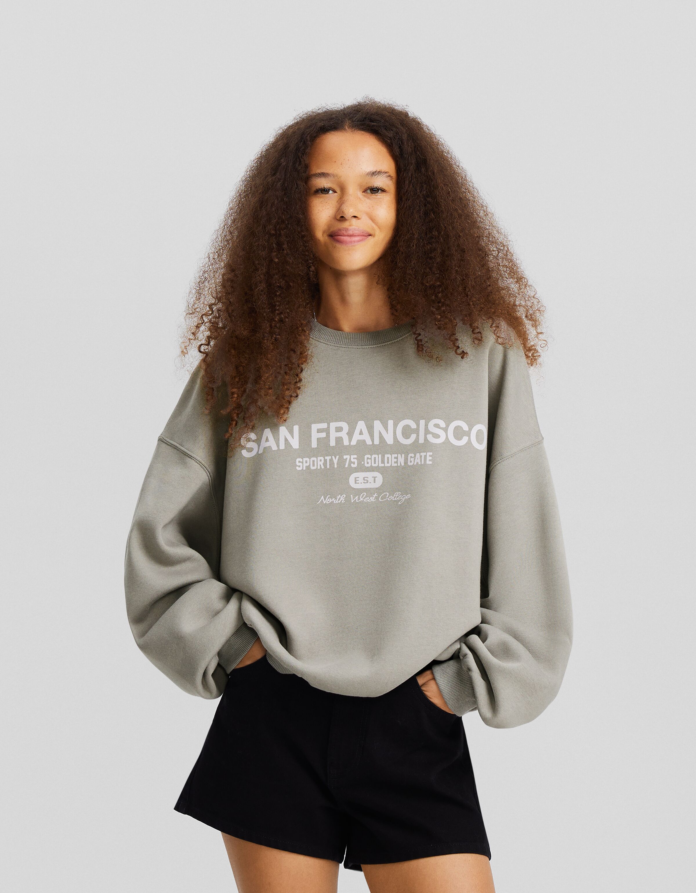 Sudadera oversize print