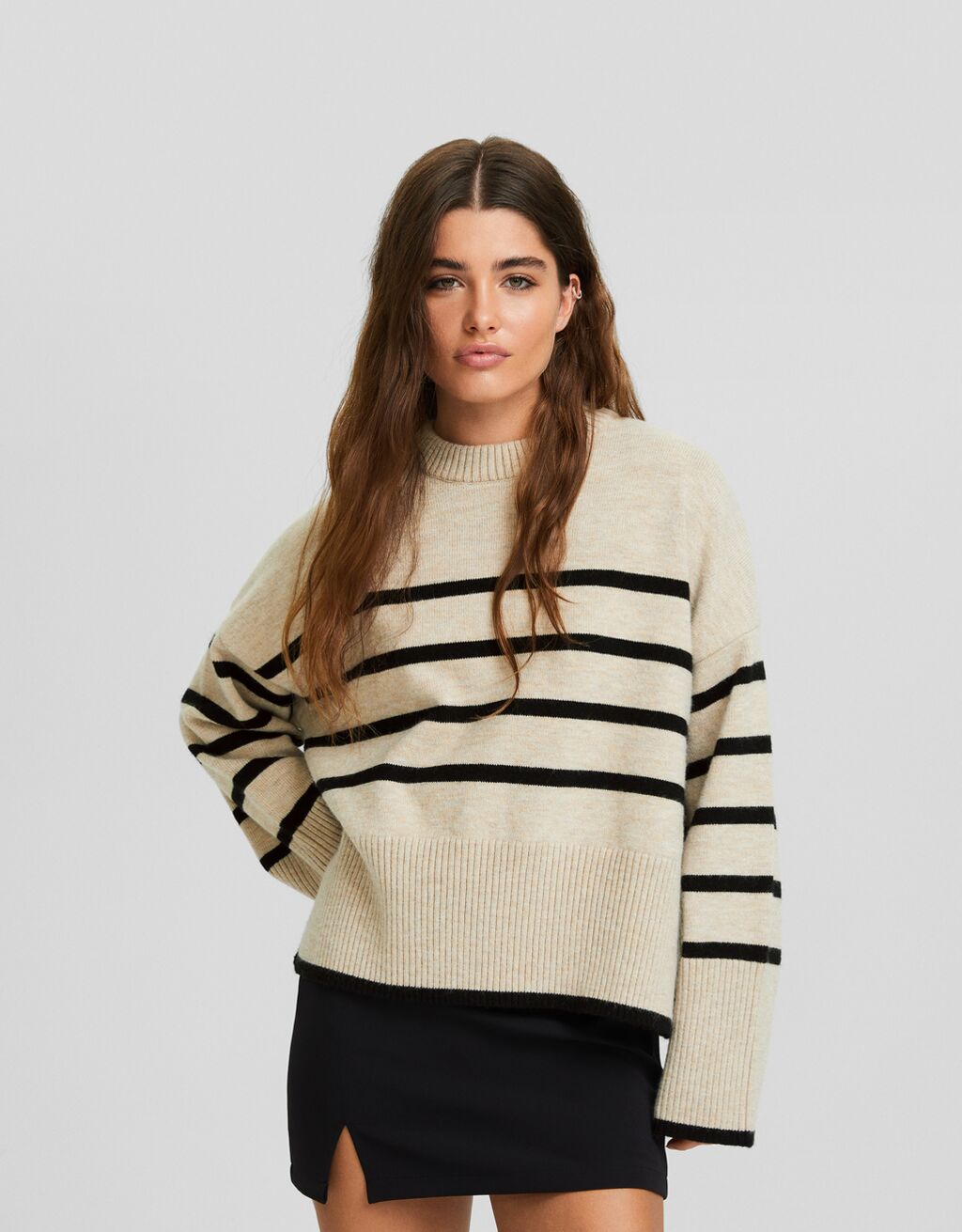 Jersey cuello redondo rayas