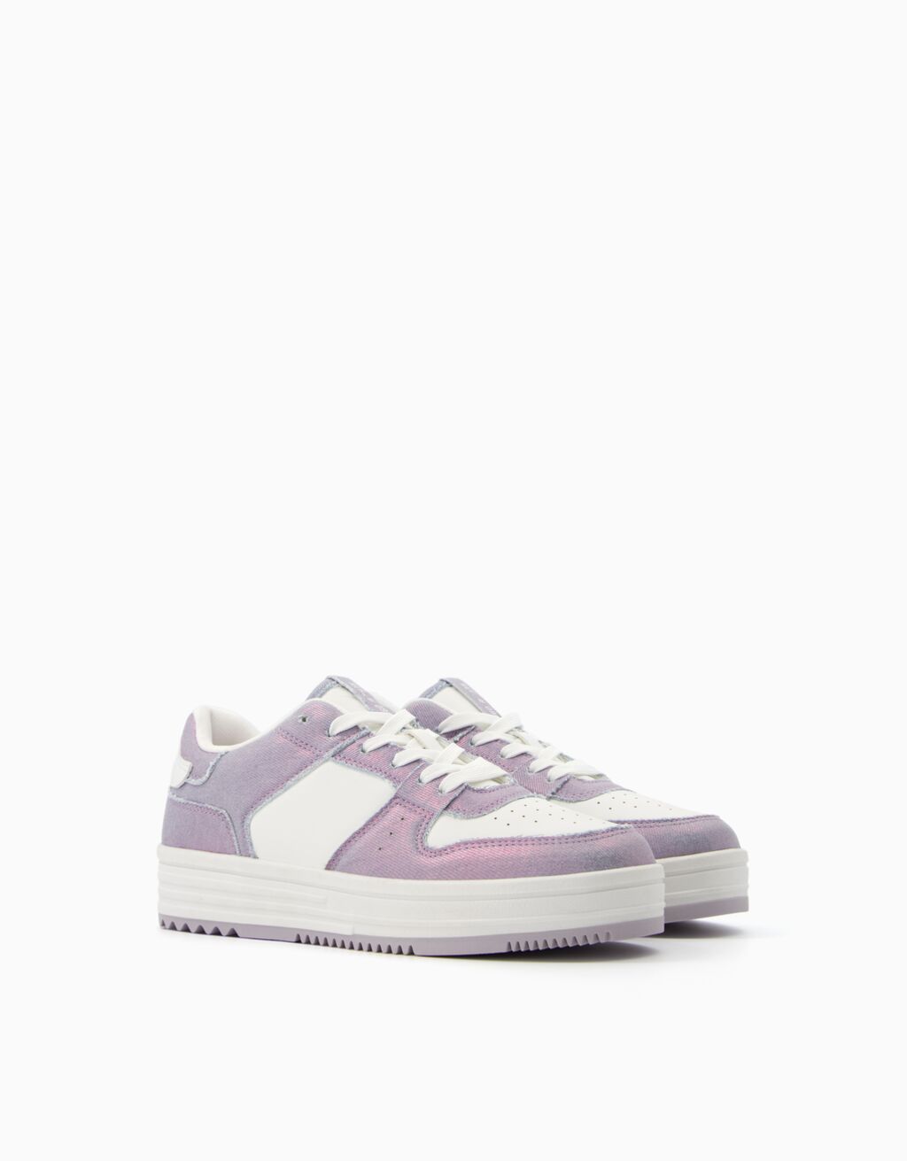 Zapatillas combinadas tejido