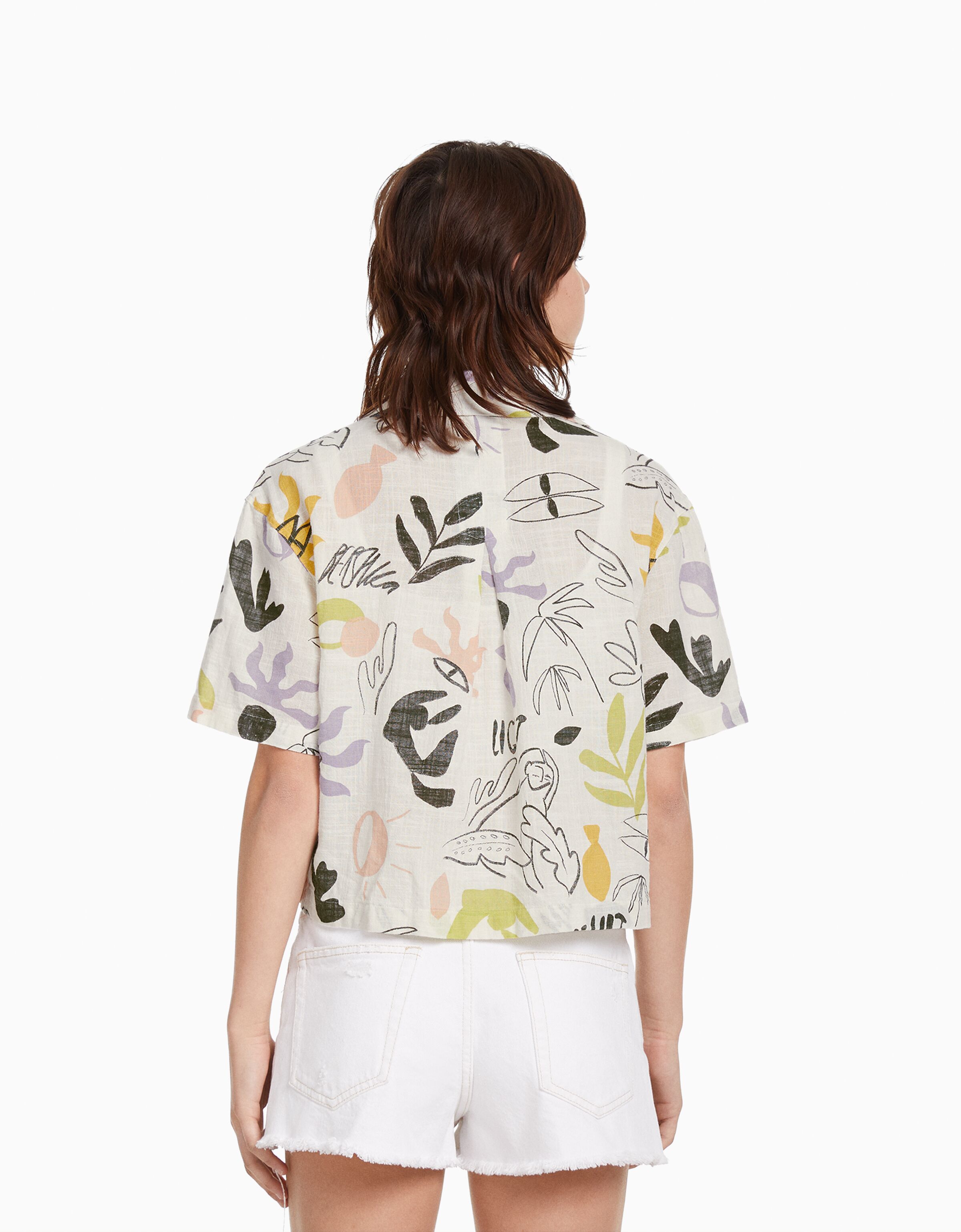 Camisa manga corta estructura rústica