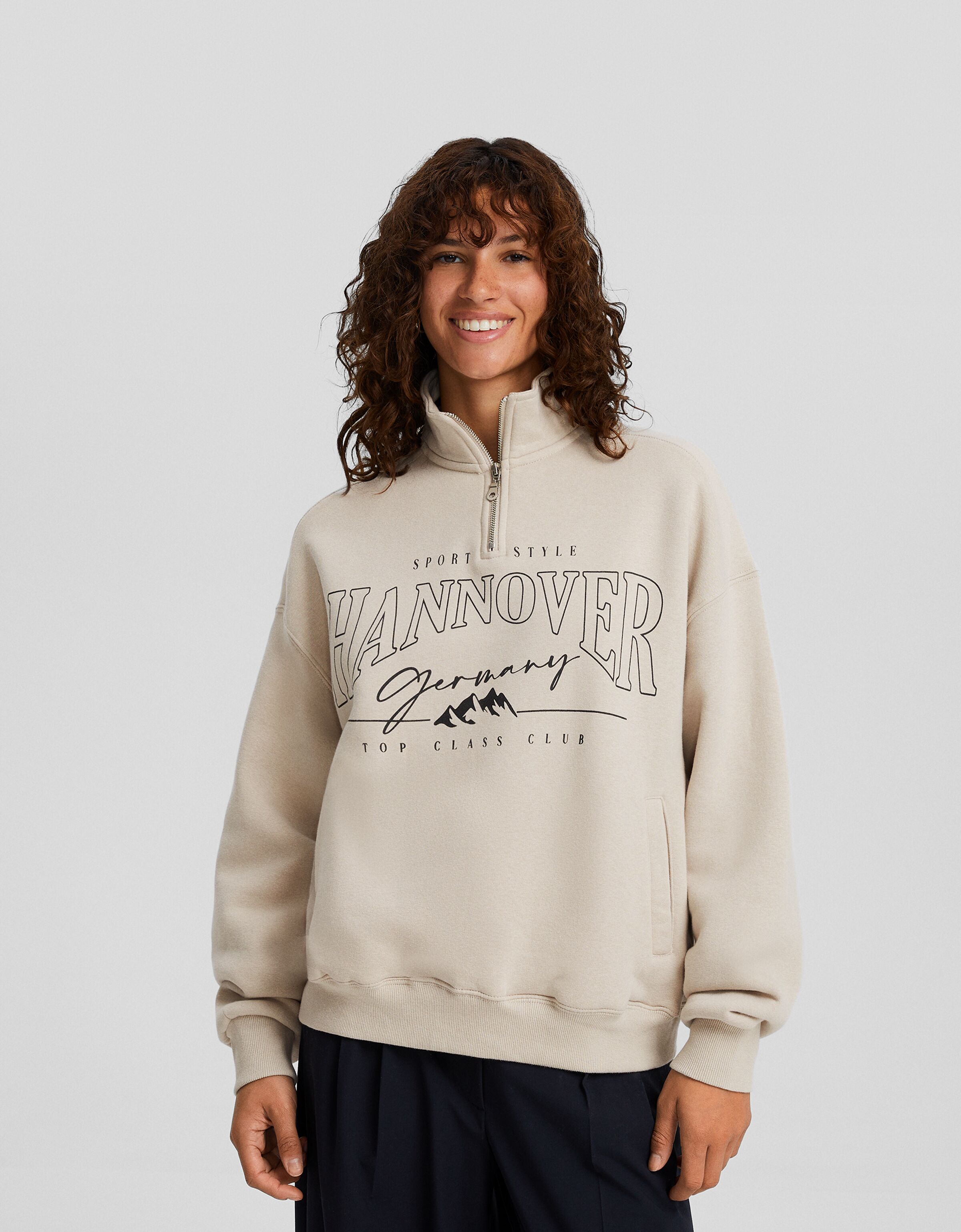 Sudadera cremallera print