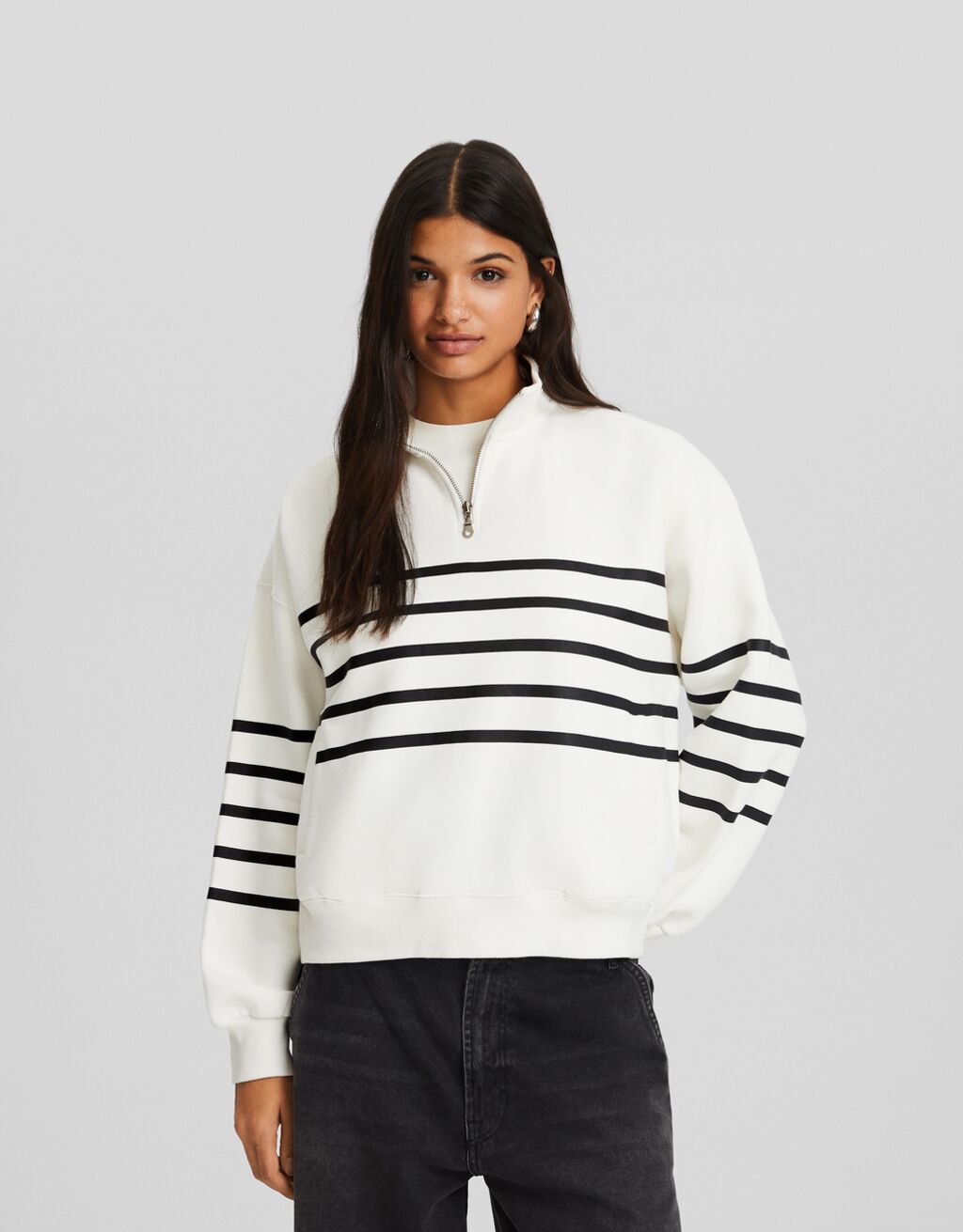 Sudadera cremallera print