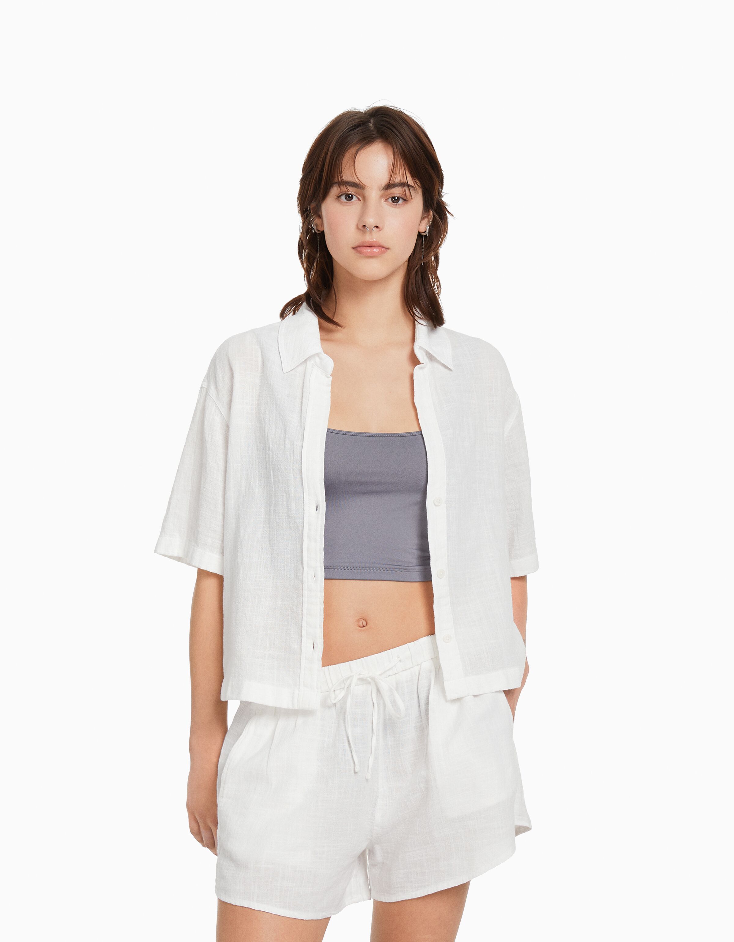 Short rústico goma canilla