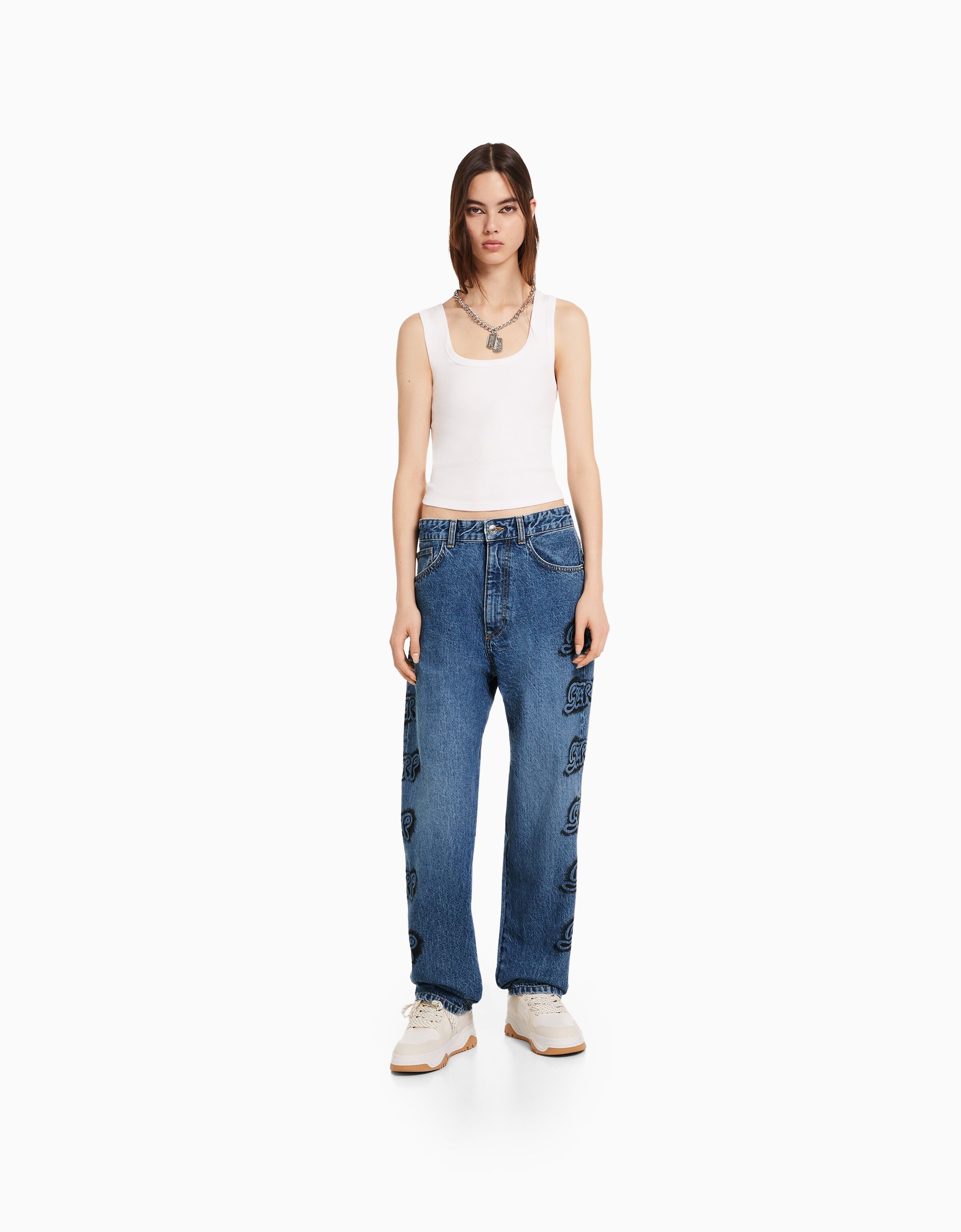 Jeans BERSHKA ft. BIZARRAP wide leg