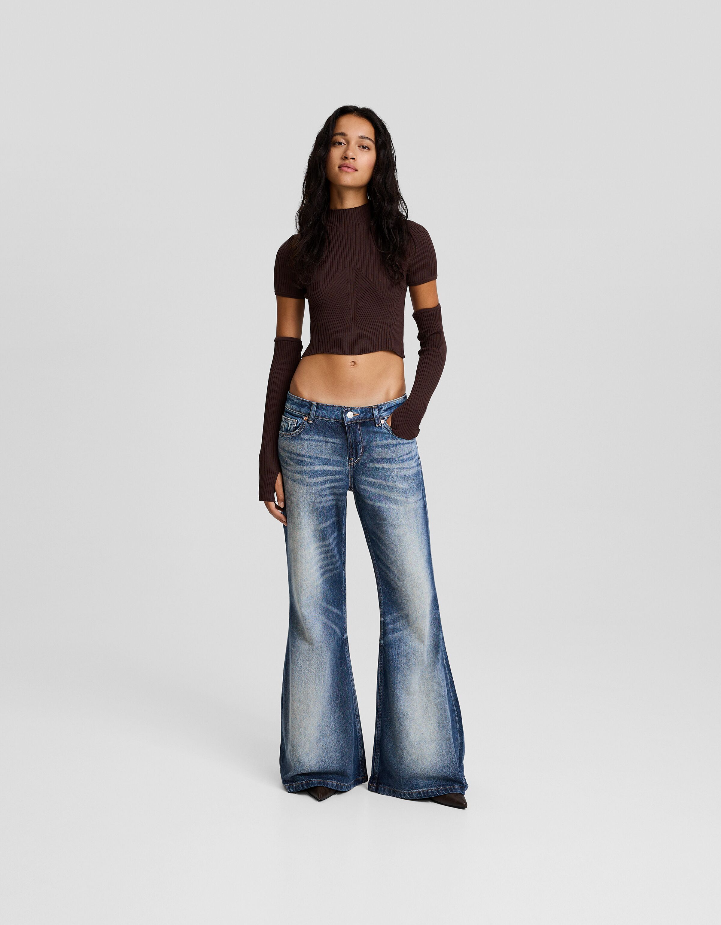 Jeans 70s flare low waist