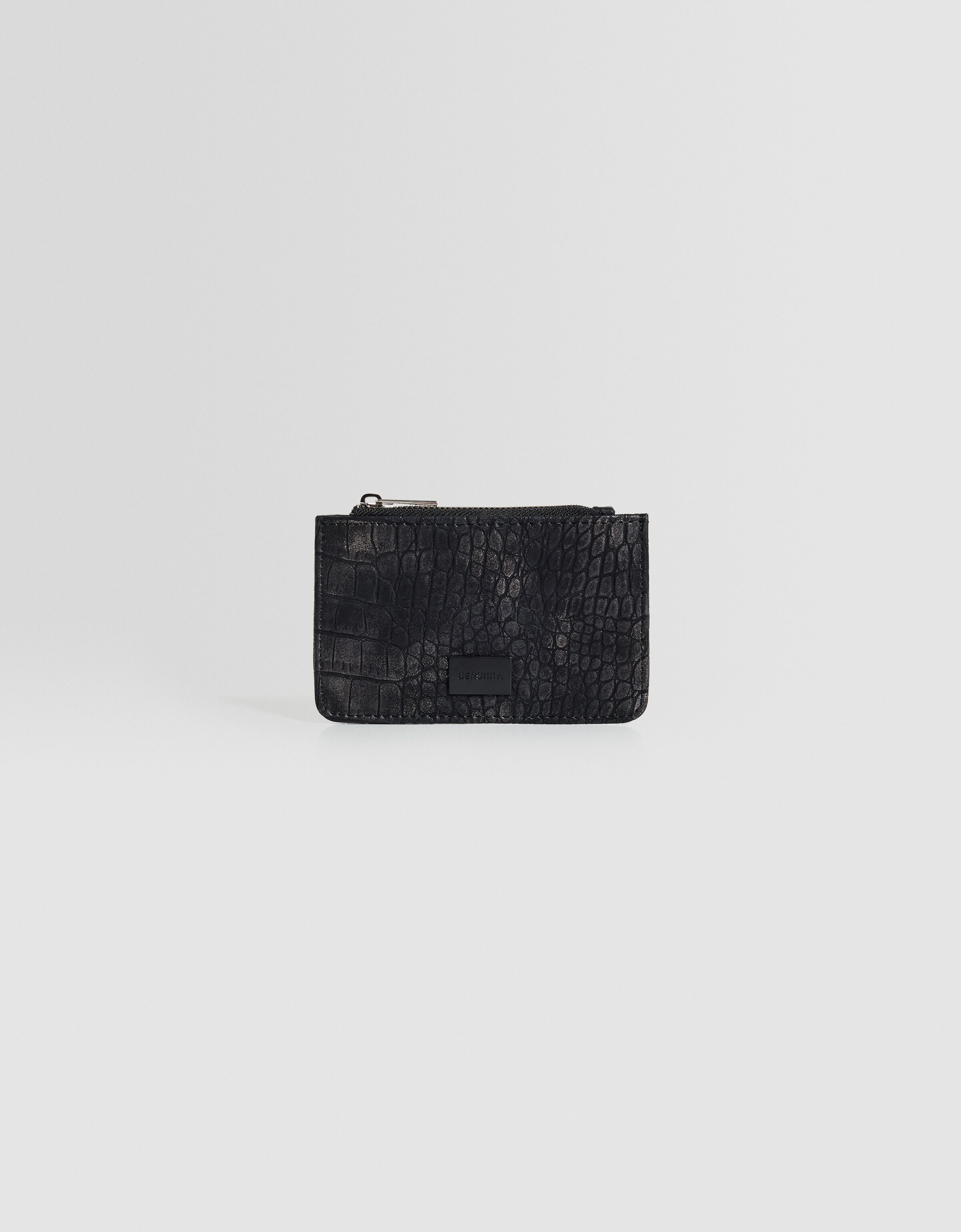 Tarjetero grabado estampado animal