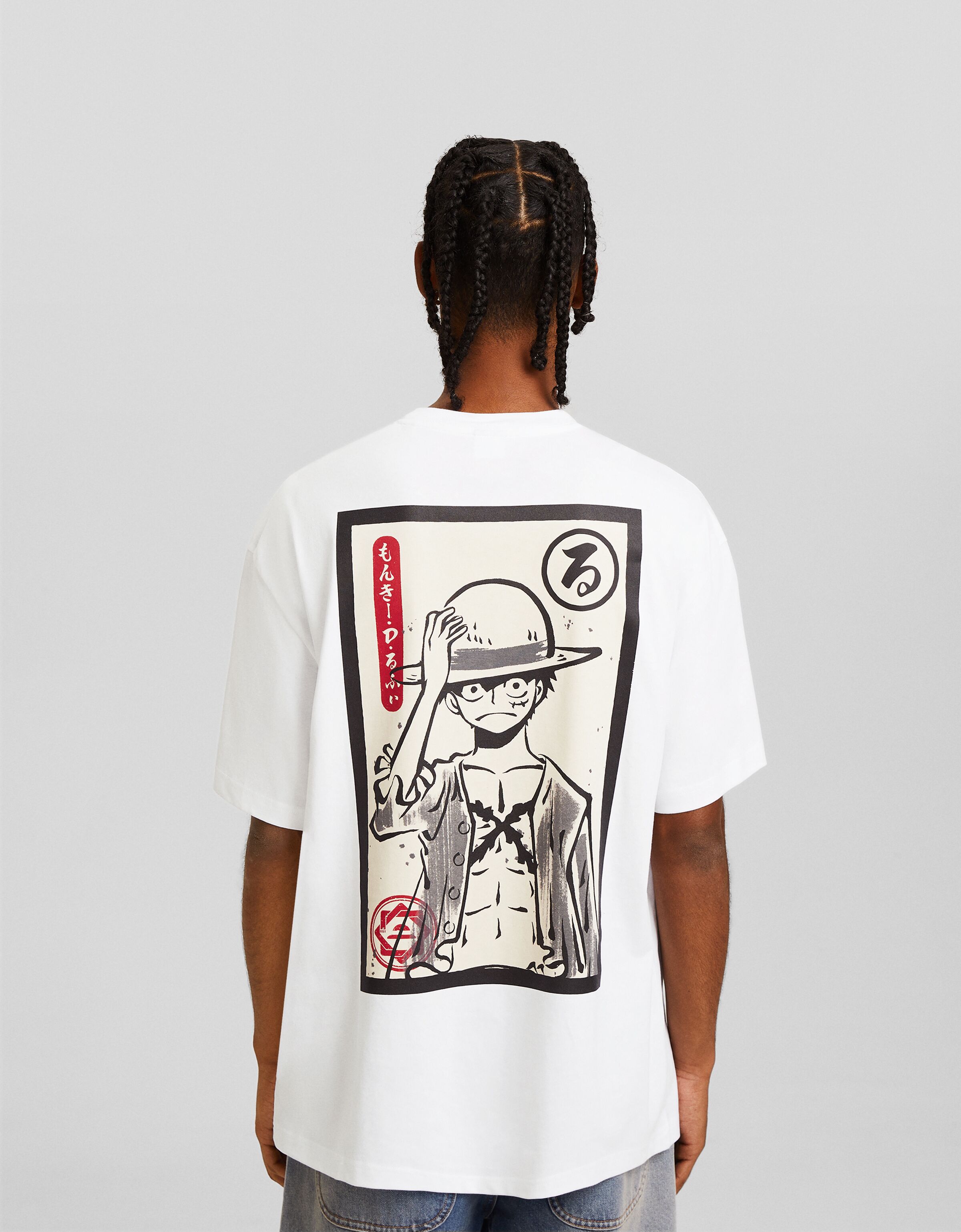 Camiseta One Piece manga corta boxy fit print