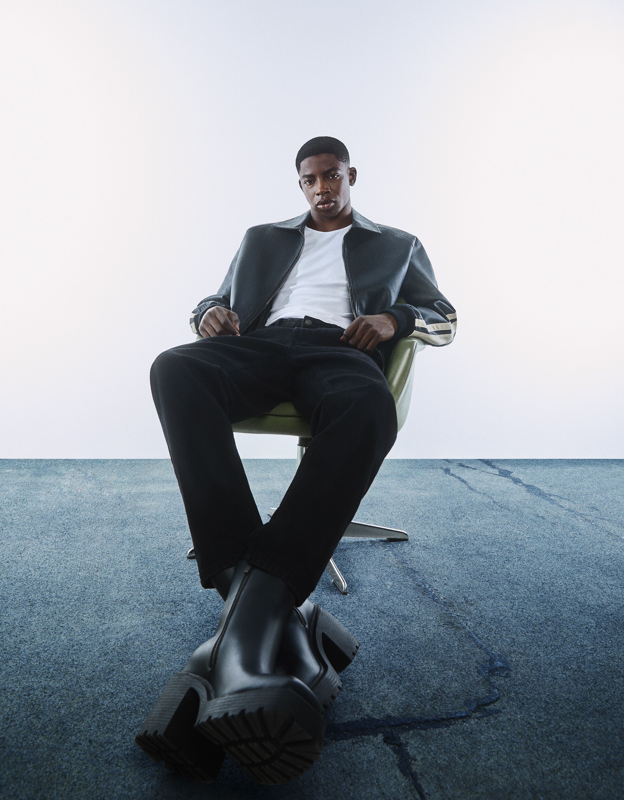 Botines tacón punta cuadrada hombre