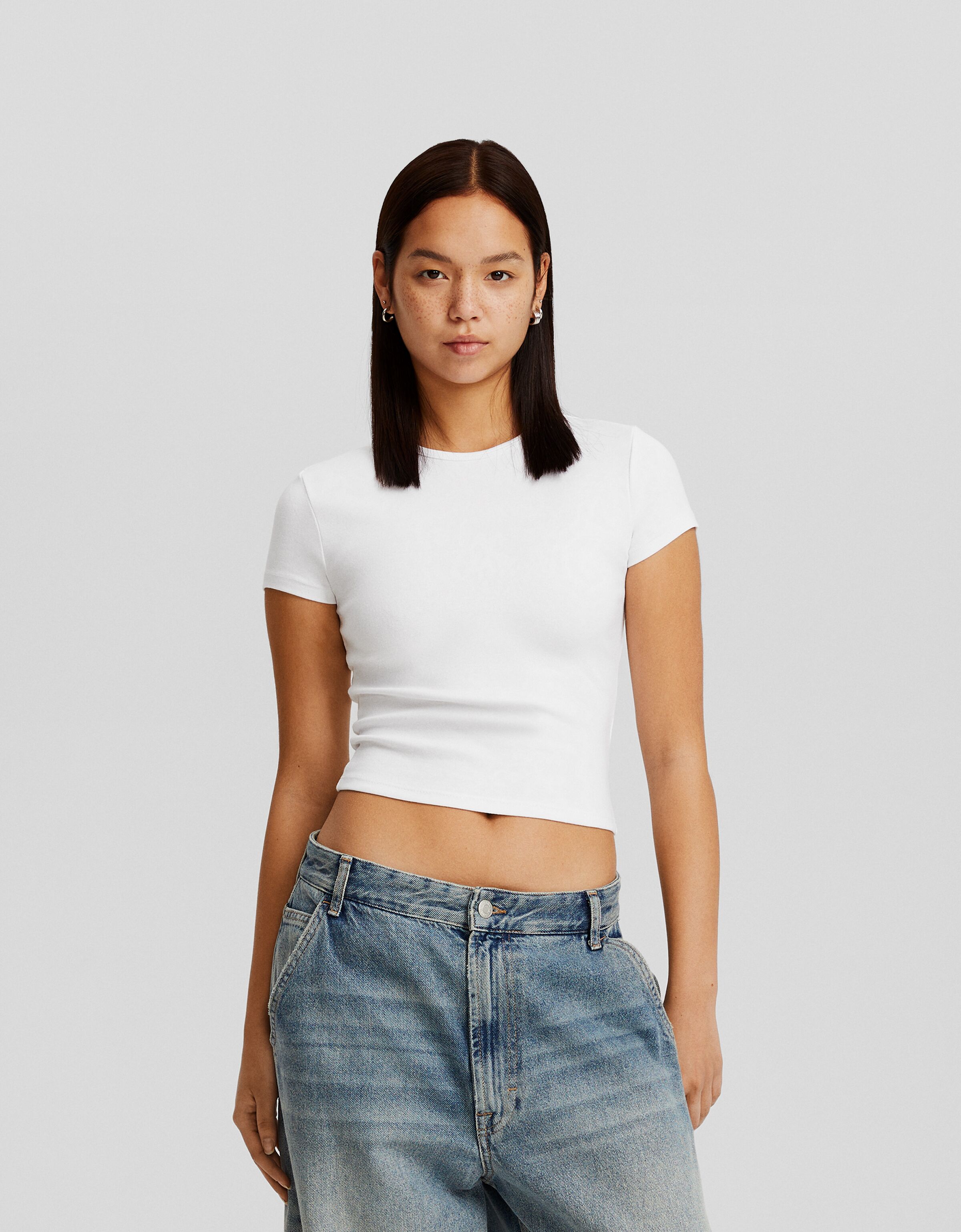 Camiseta manga corta cuello redondo