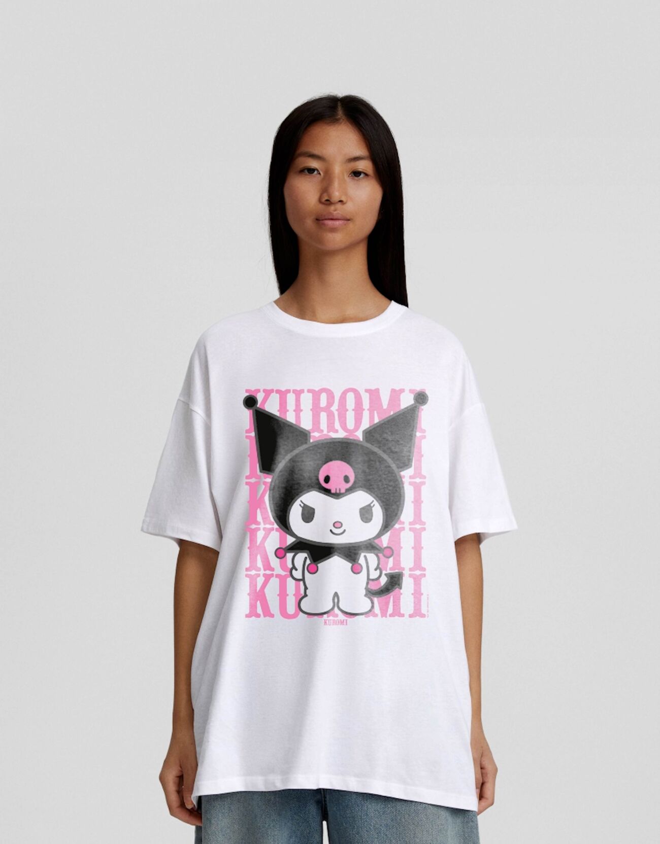 Camiseta Kuromi manga corta oversize print