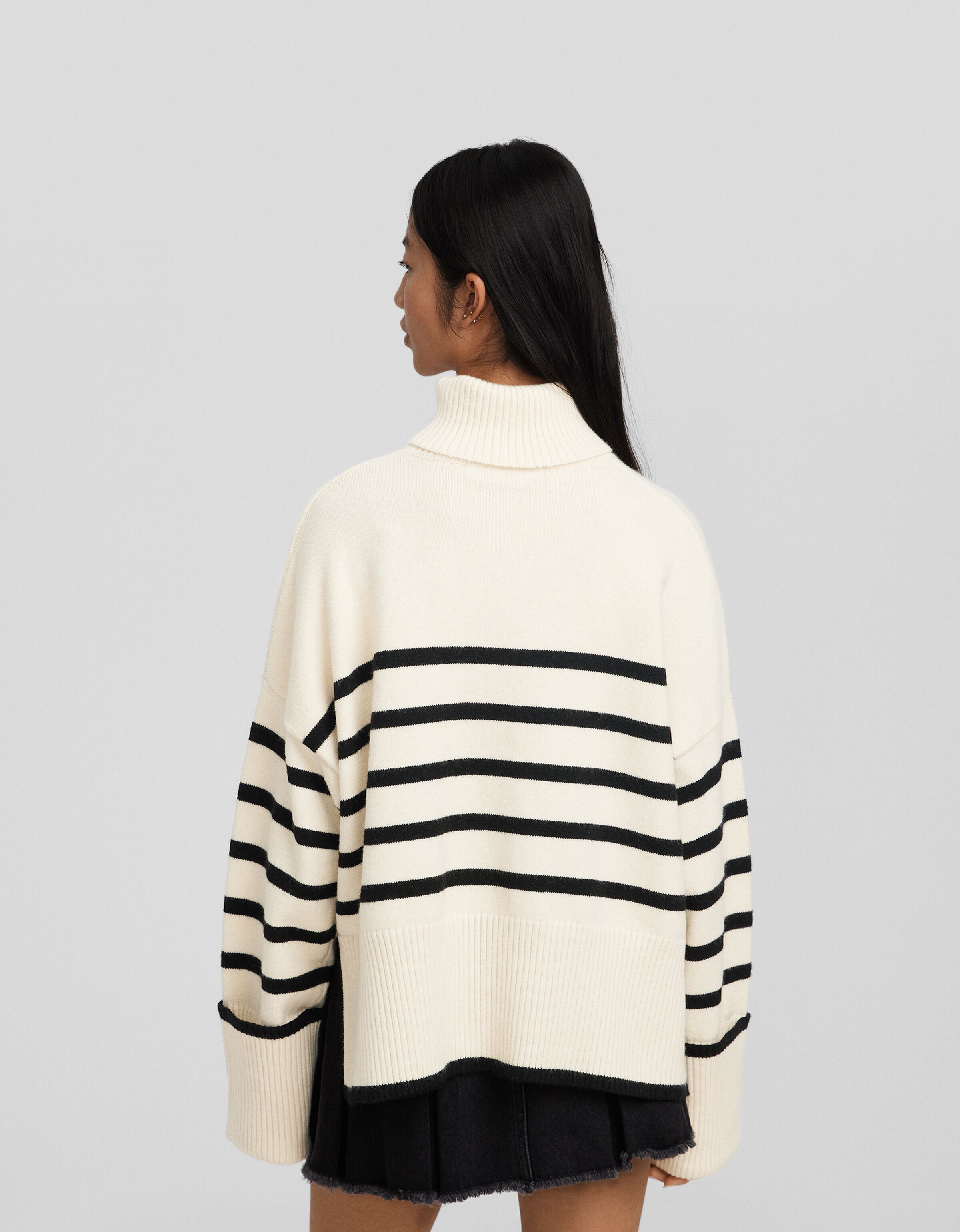 Jersey cuello subido rayas