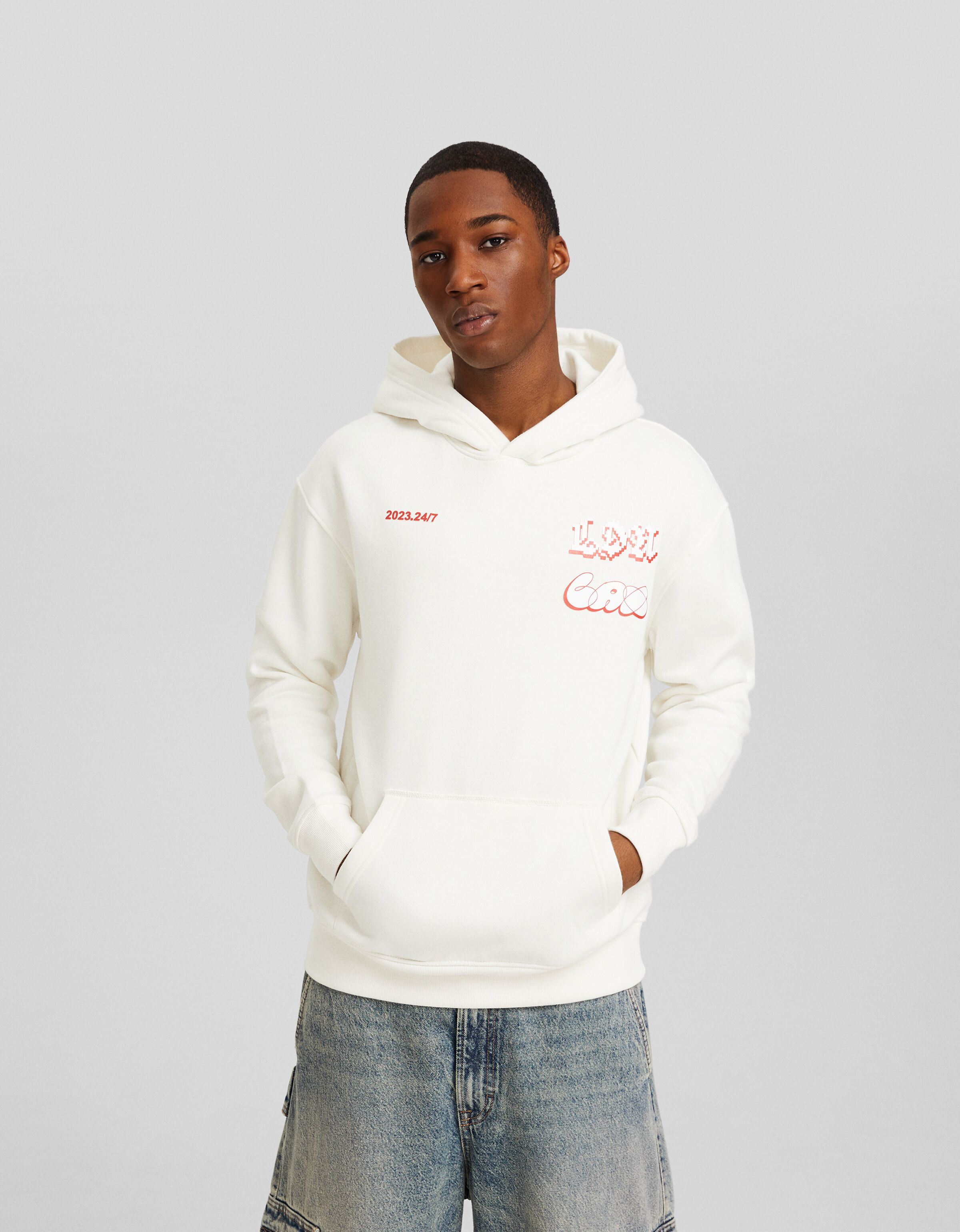 Sudadera capucha print