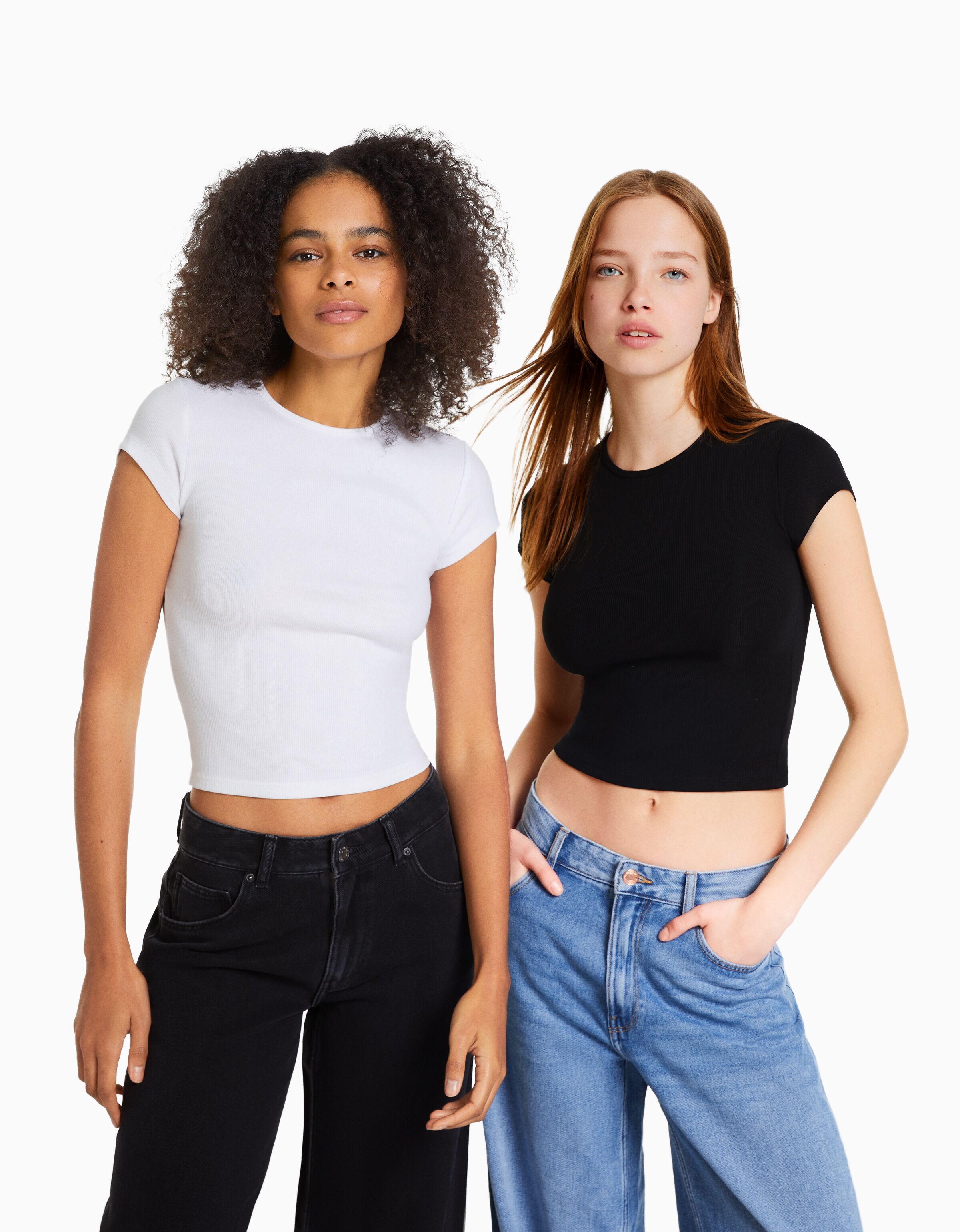 Pack 2 camisetas manga corta rib