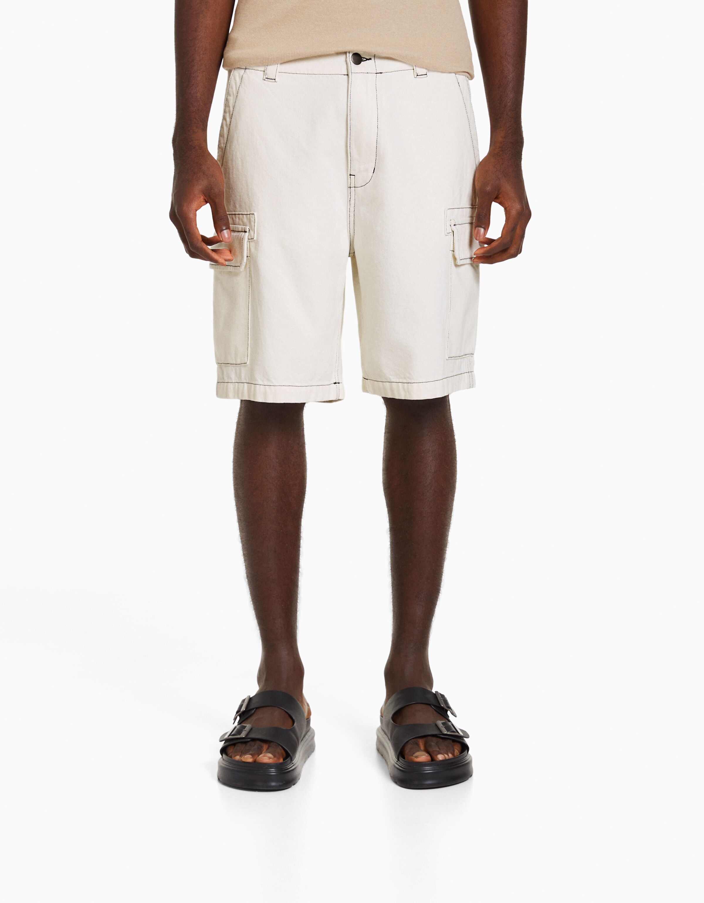 Bermuda cargo hilo contraste