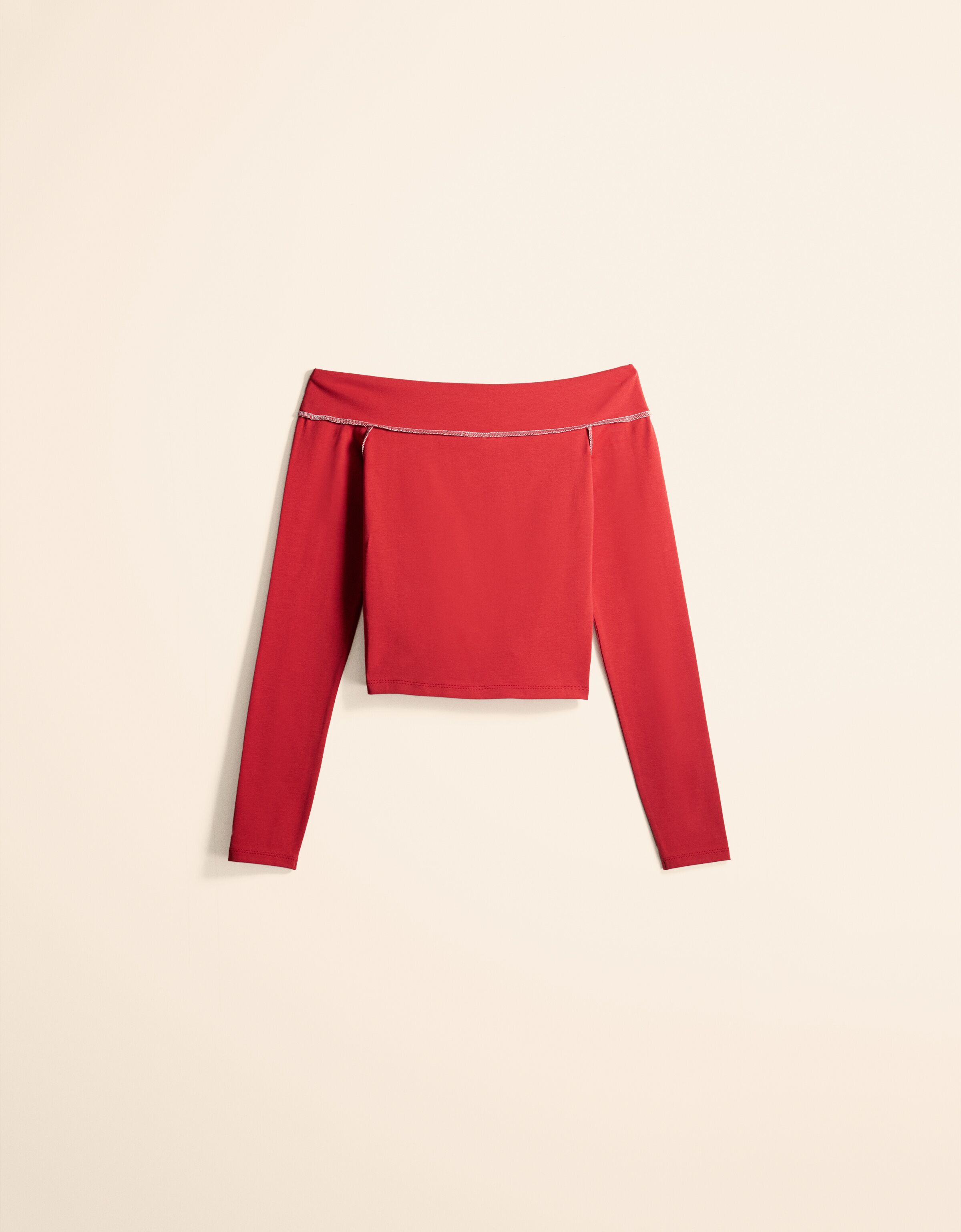 Camiseta manga larga bardot print