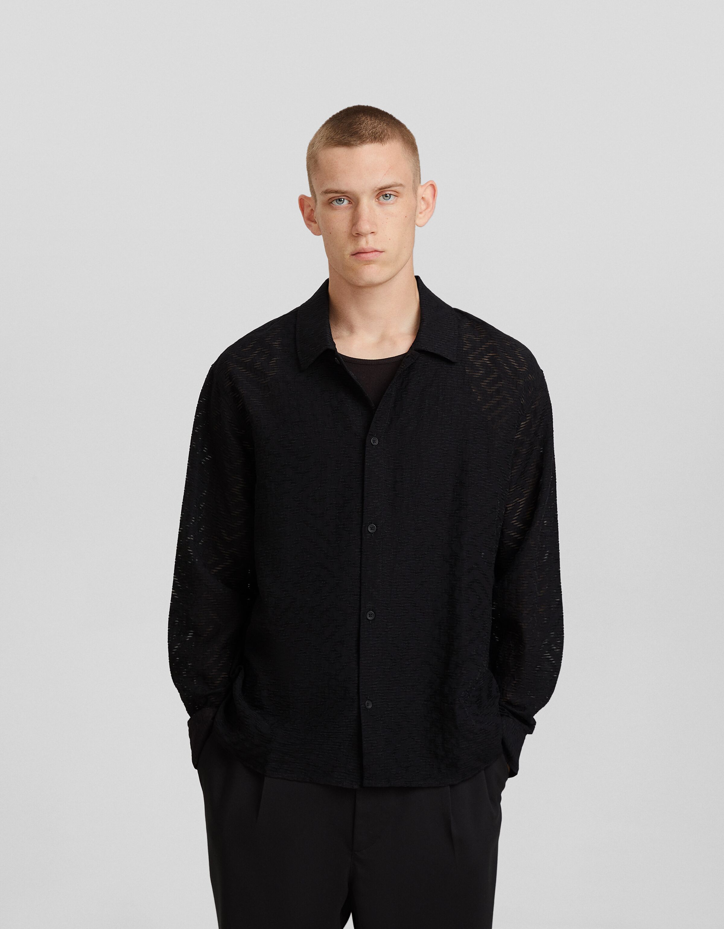 Camisa manga larga calados