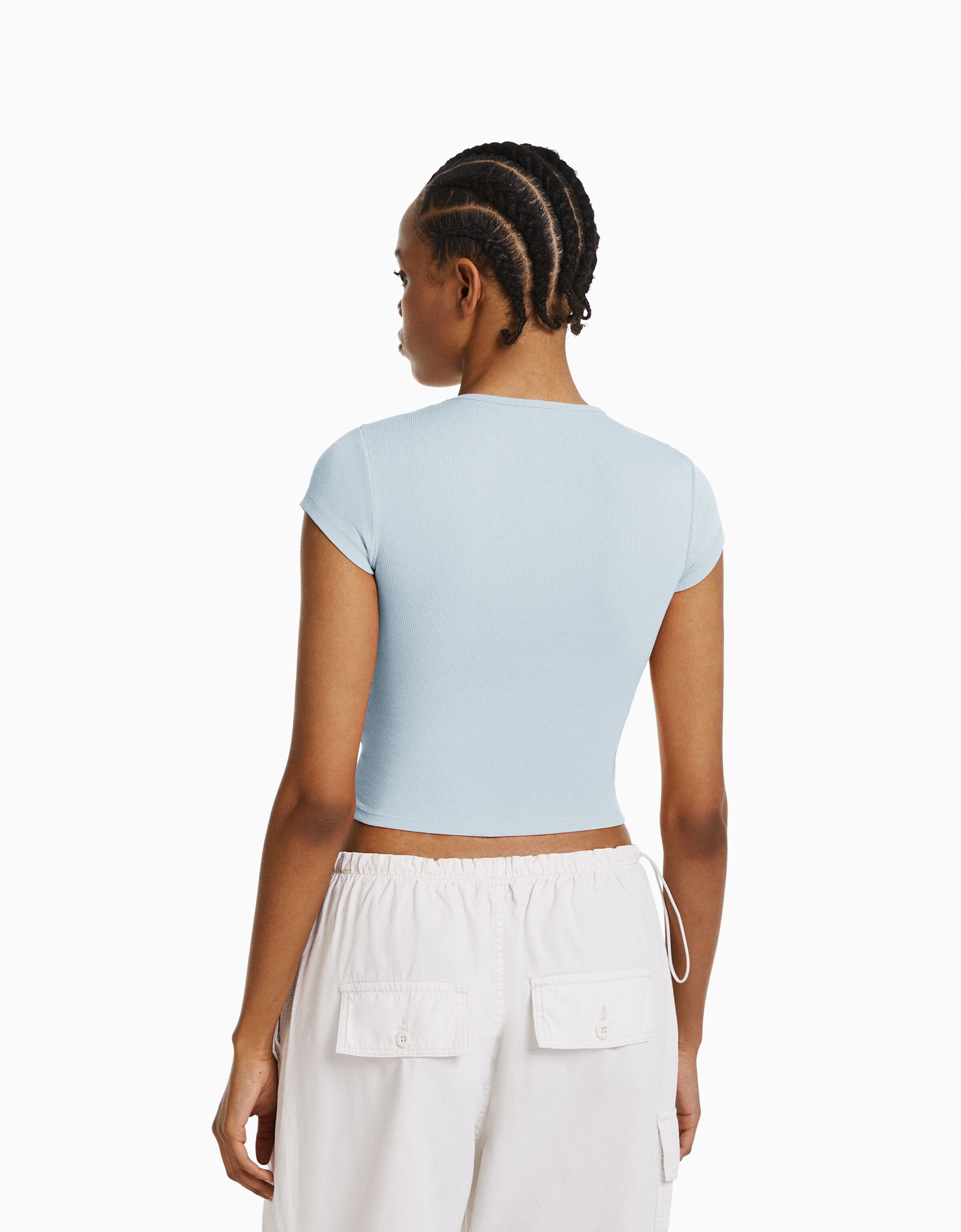 Camiseta manga corta rib