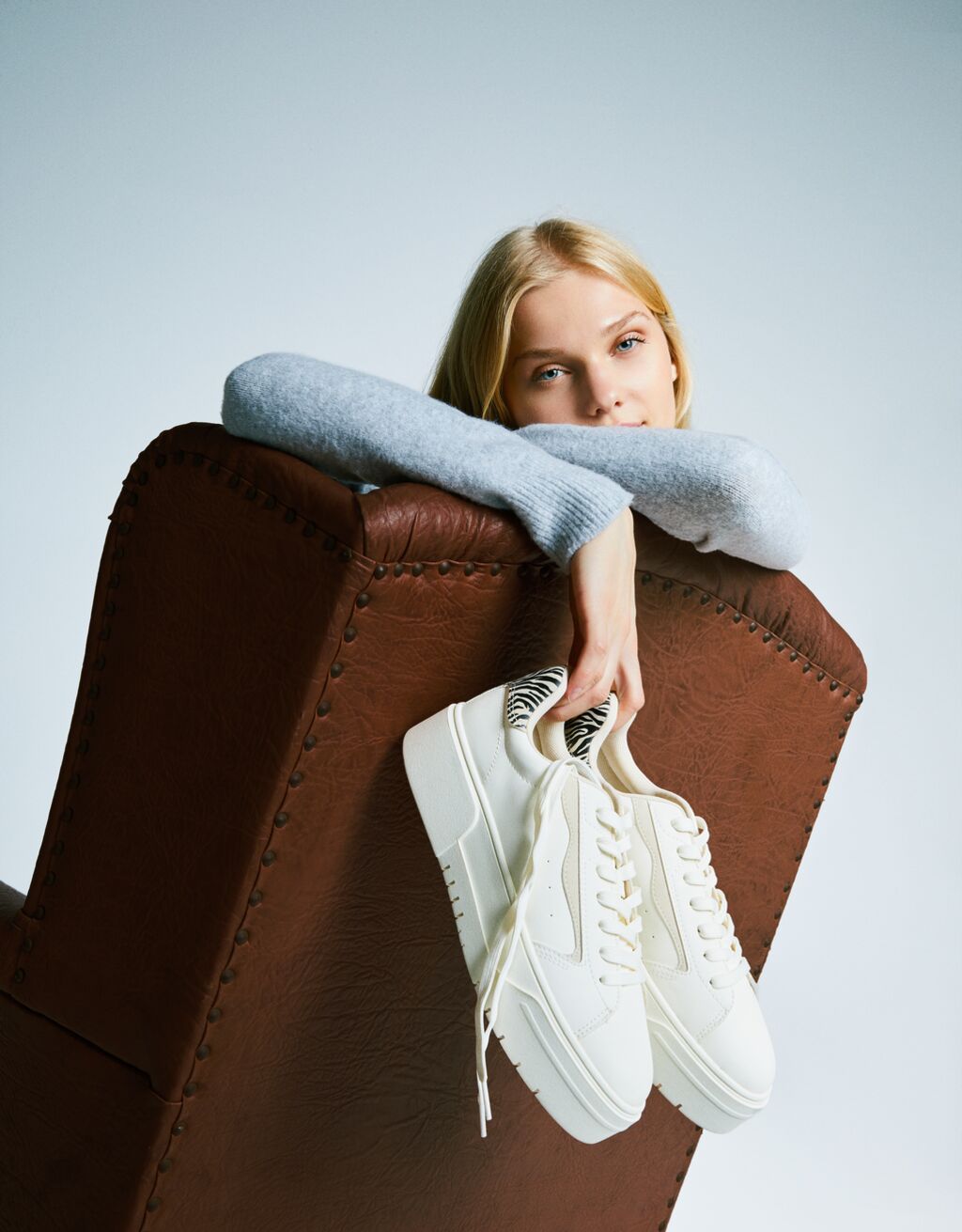 Zapatillas plataforma detalles print animal