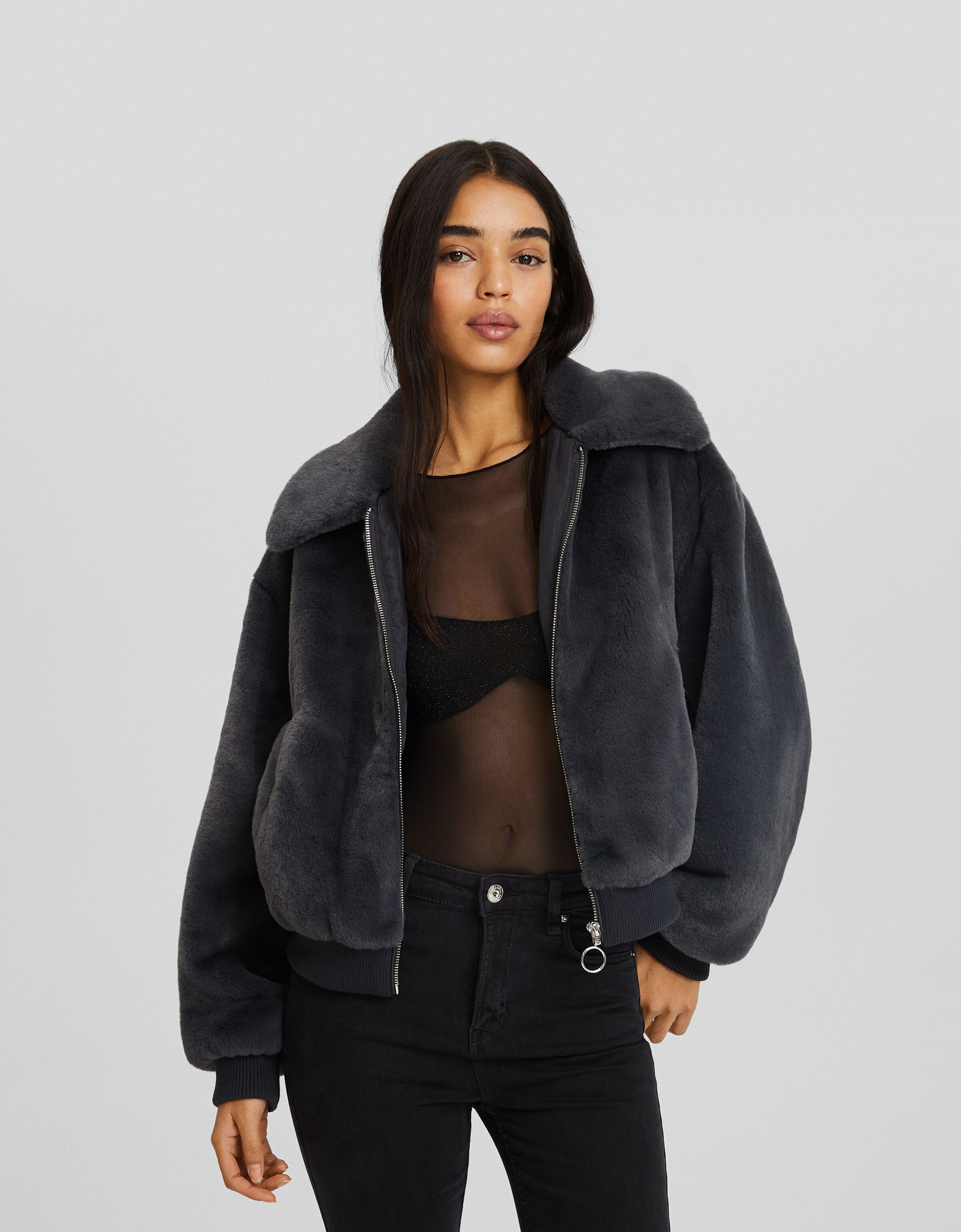 Cazadora trucker teddy