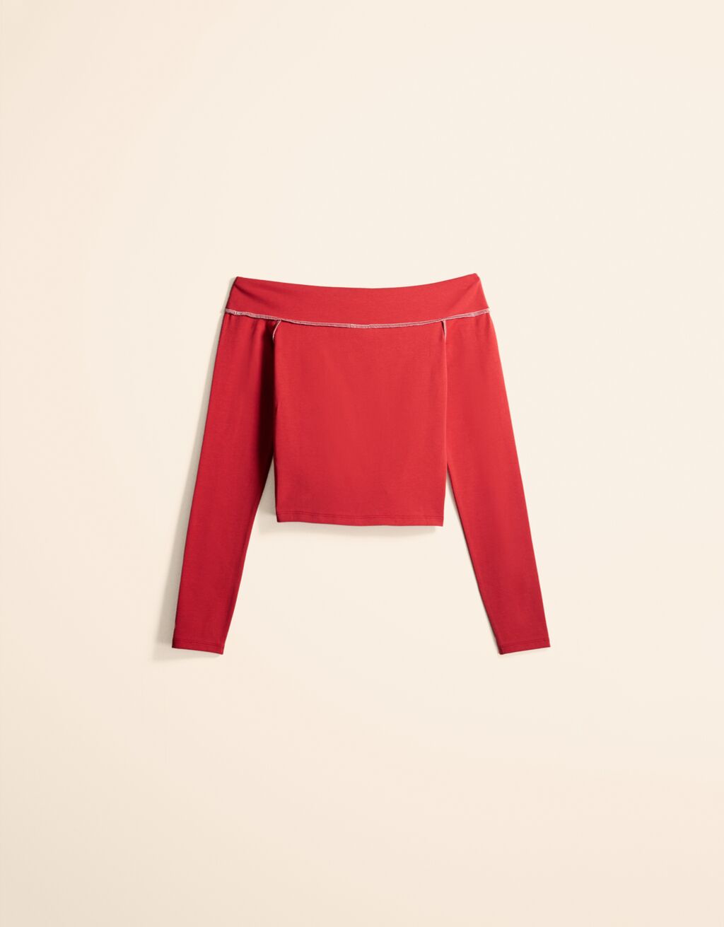 Camiseta manga larga bardot print