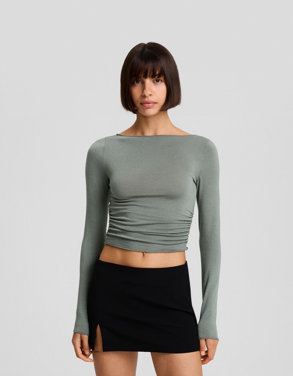 Camiseta manga larga costuras