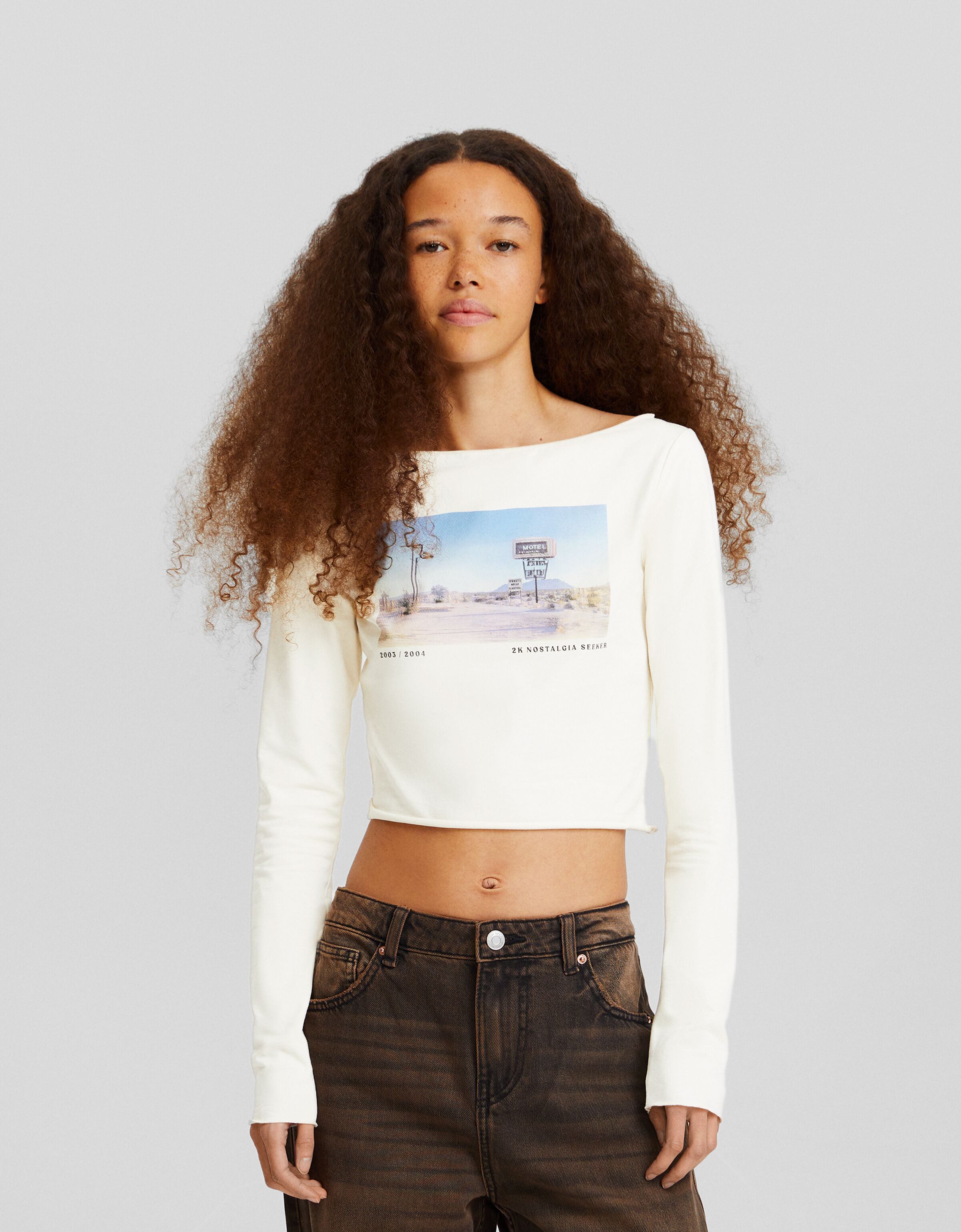 Camiseta manga larga print