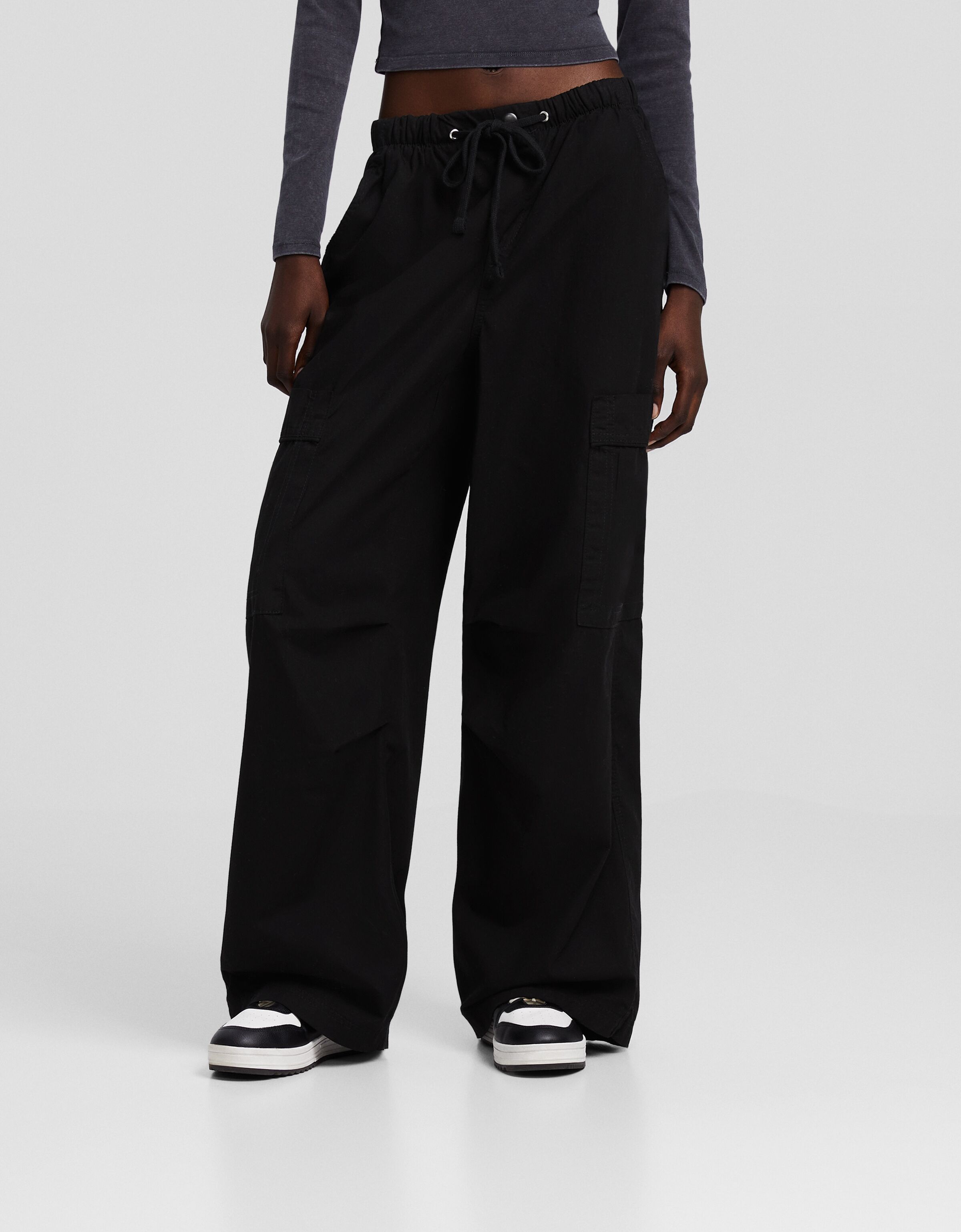 Pantalón parachute algodón