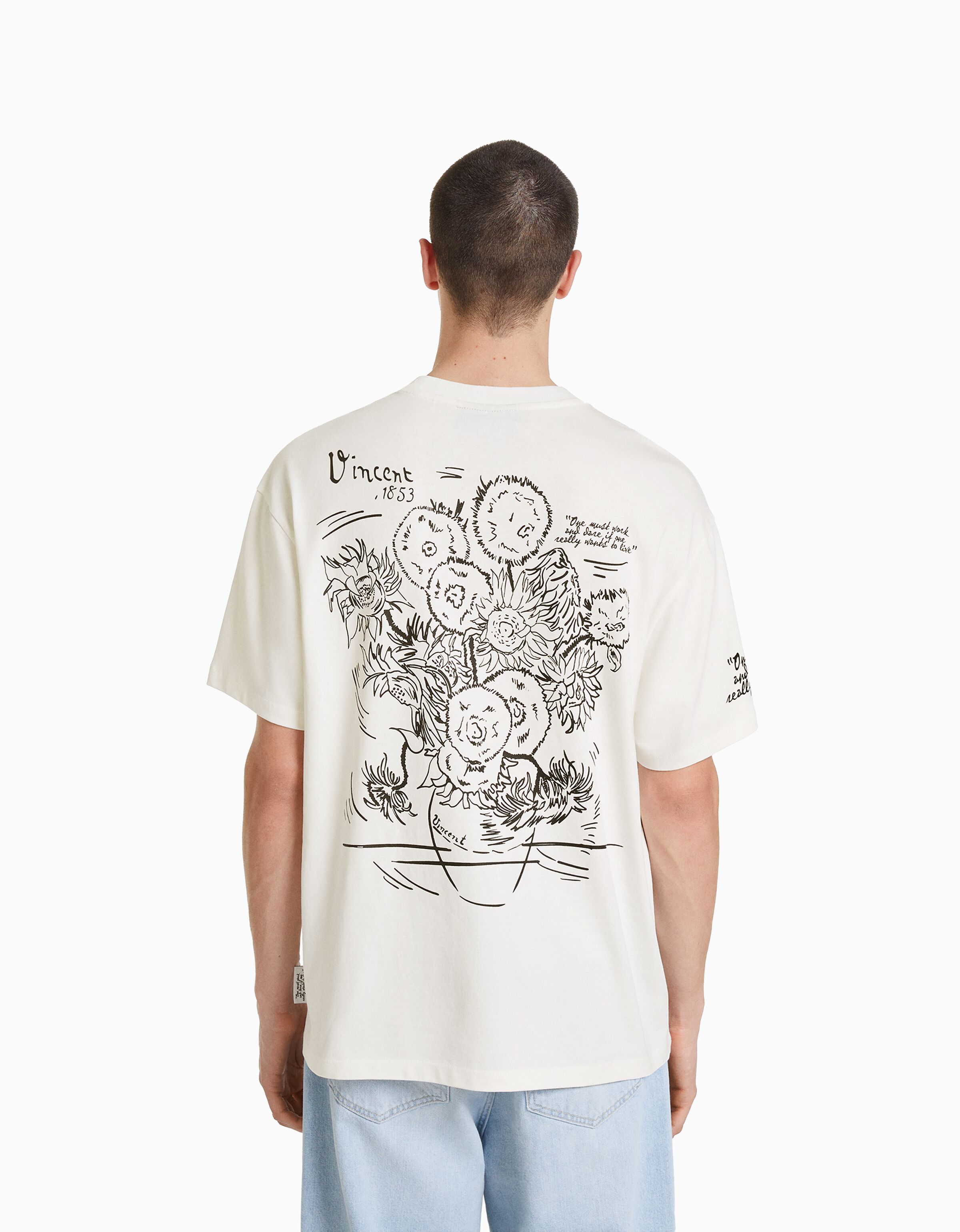Camiseta Van Gogh manga corta boxy fit print