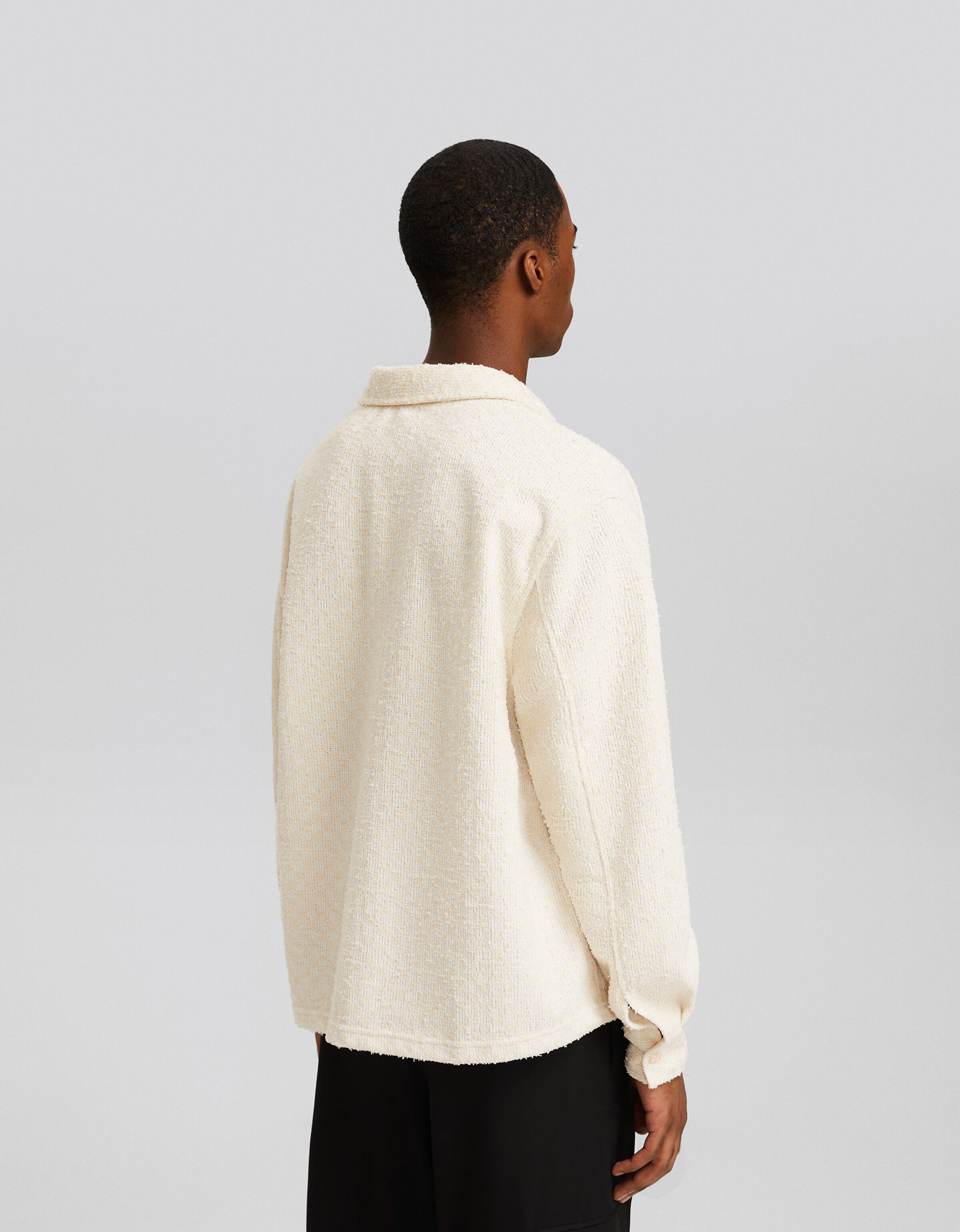 Sobrecamisa manga larga boxy fit cuadros