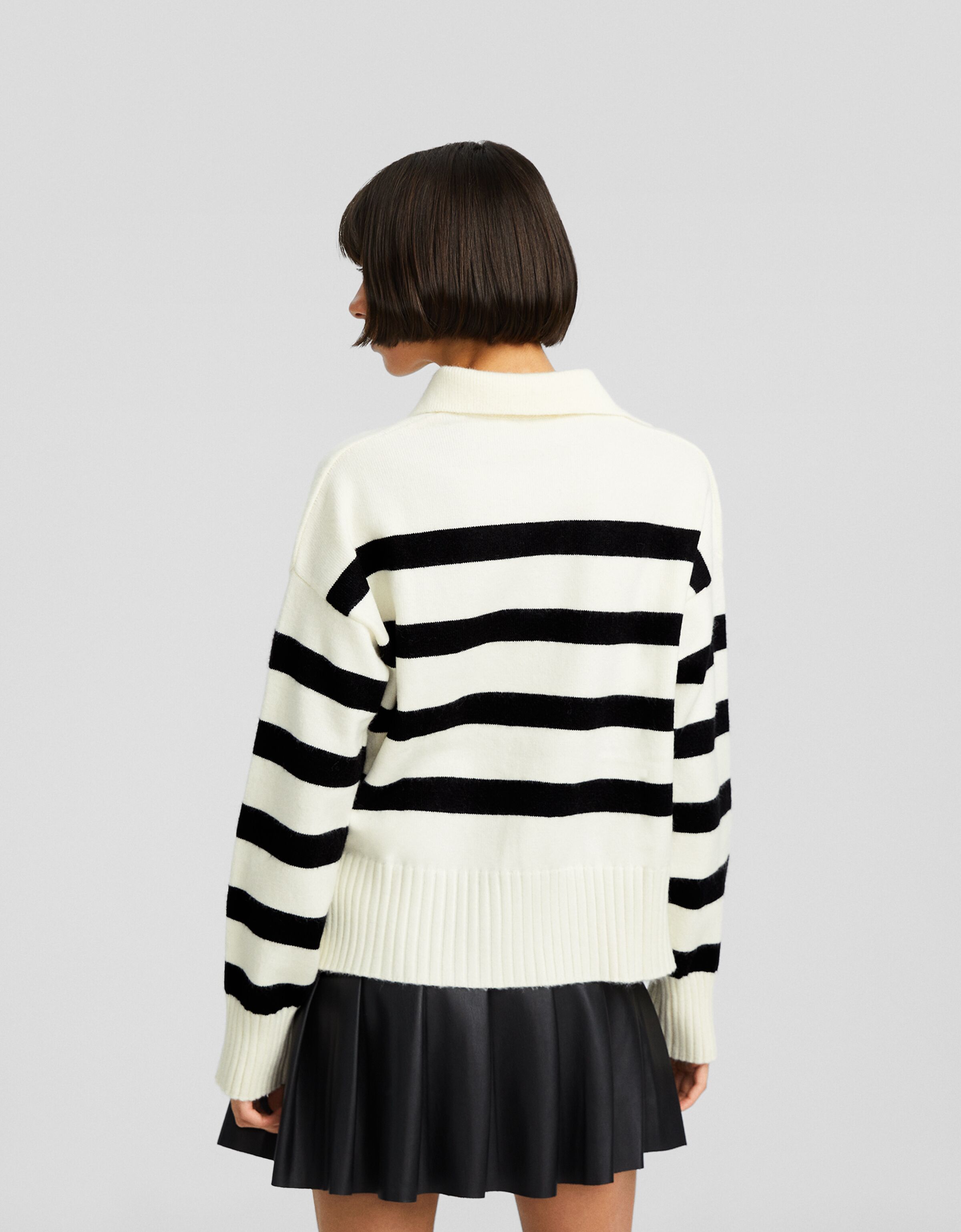 Jersey cuello polo rayas