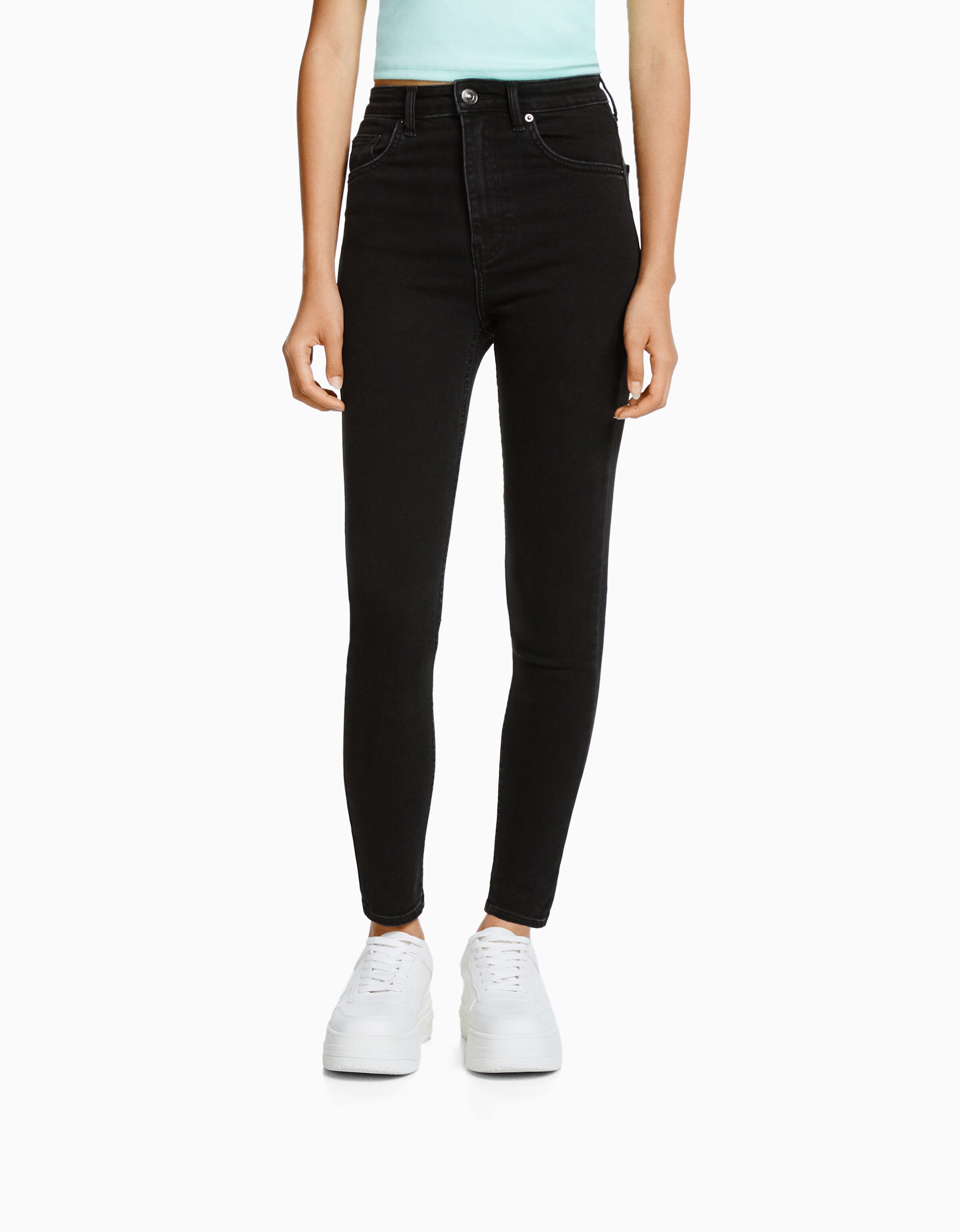 Jeans super high waist skinny