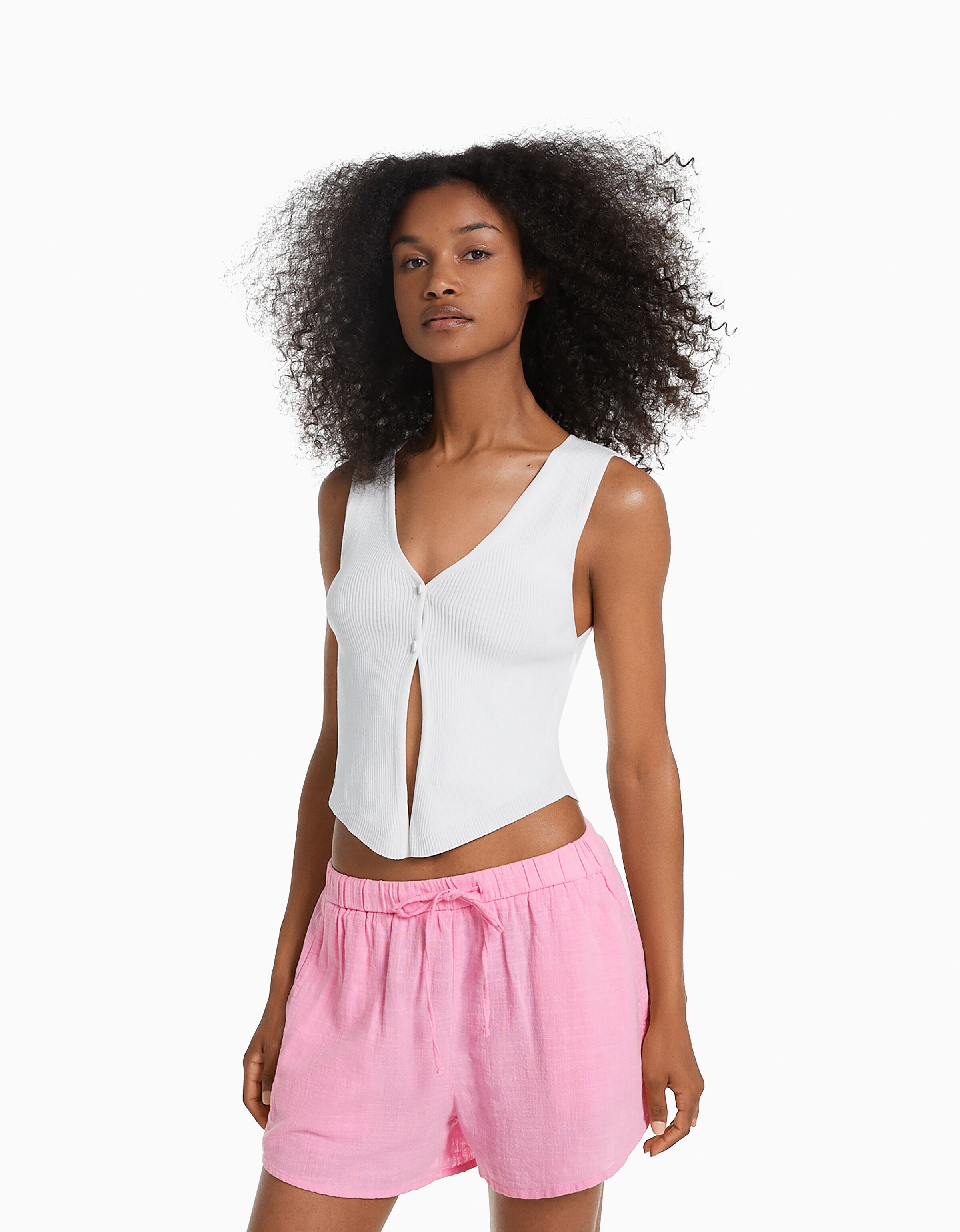 Short rústico goma canilla