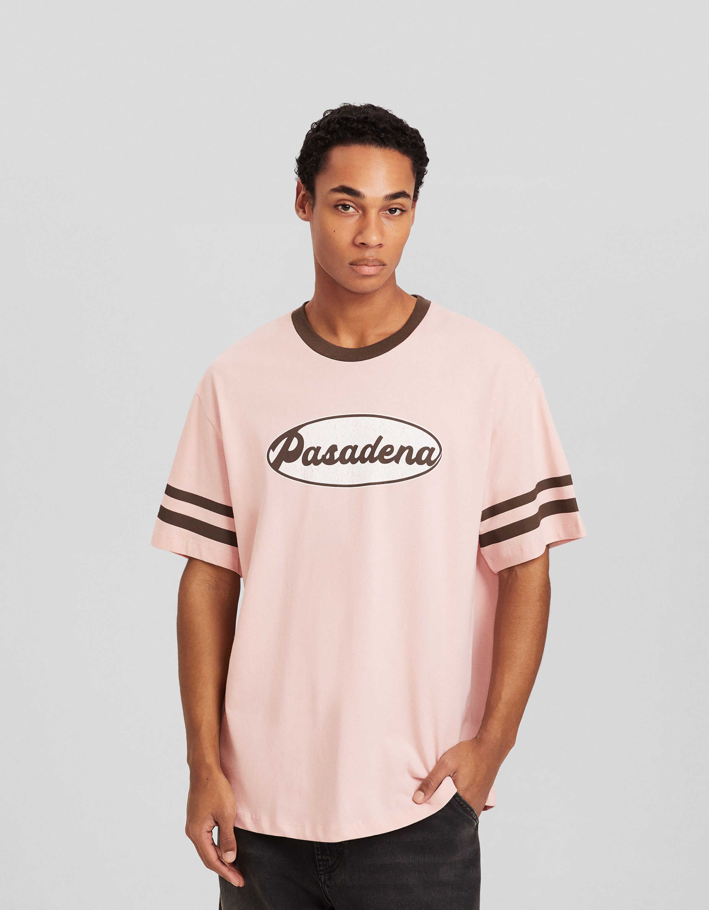 Camiseta manga corta boxy fit retro print