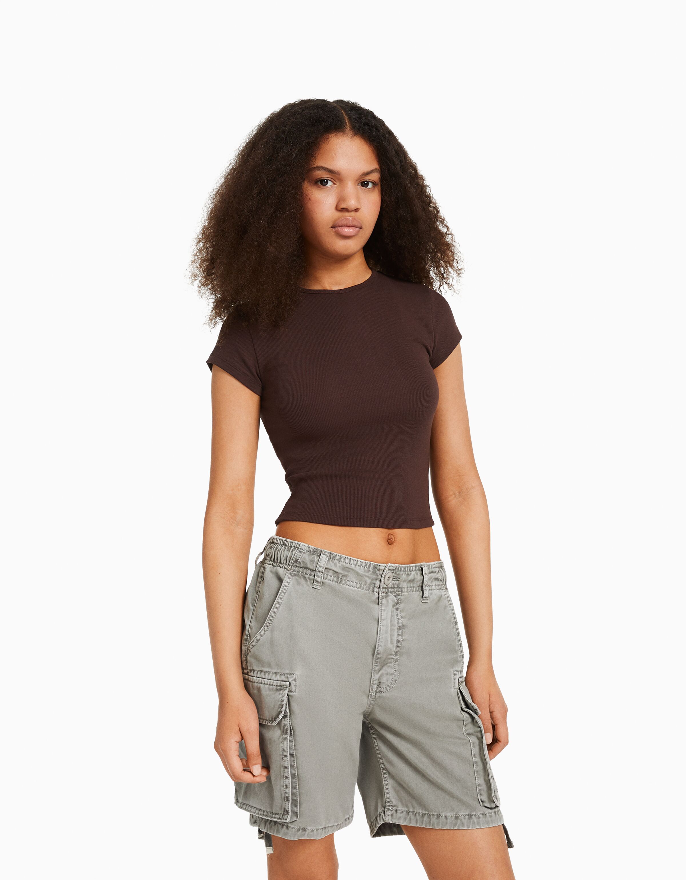 Bermuda cargo algodón tiras