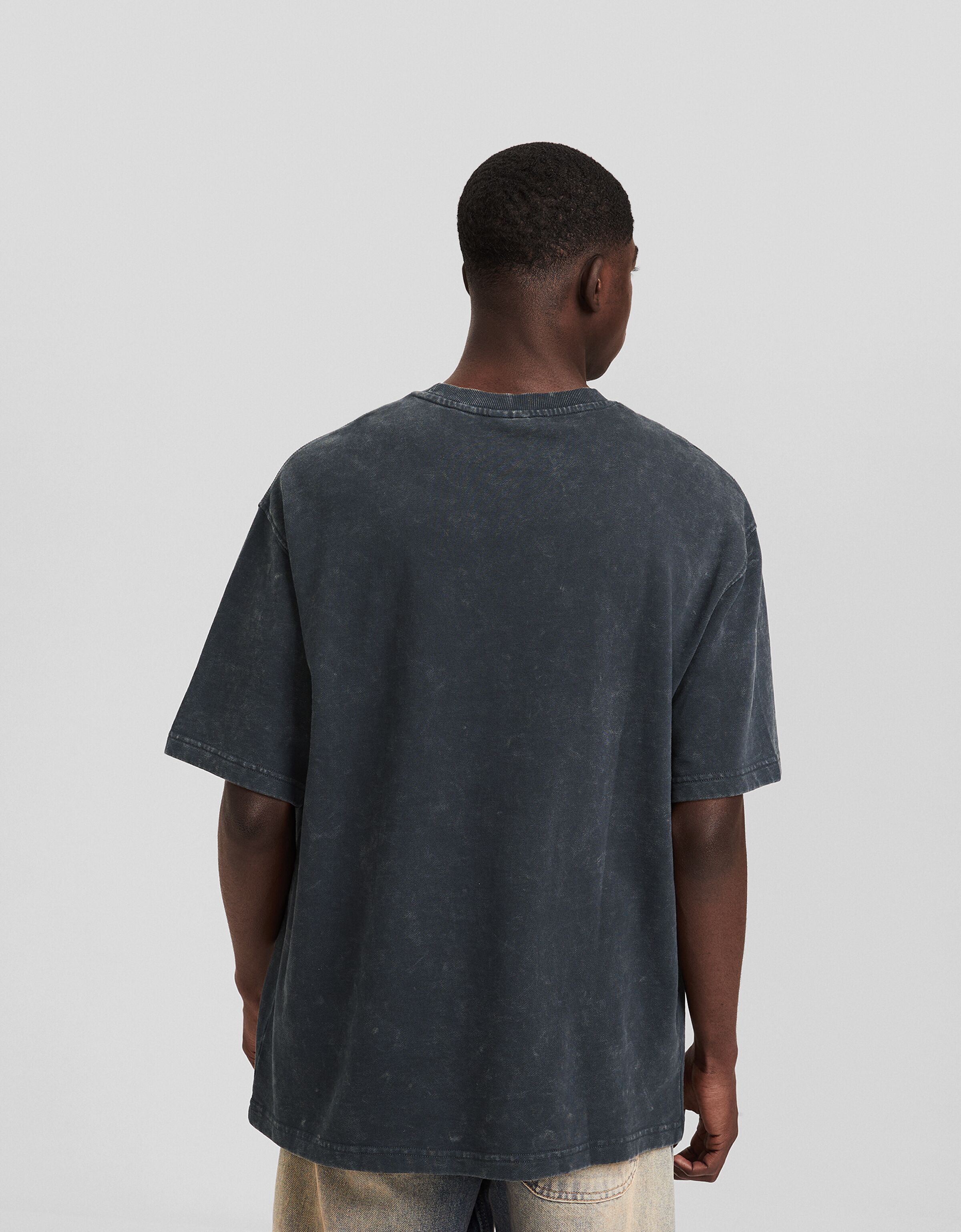 Camiseta Claude Monet manga corta efecto lavado print