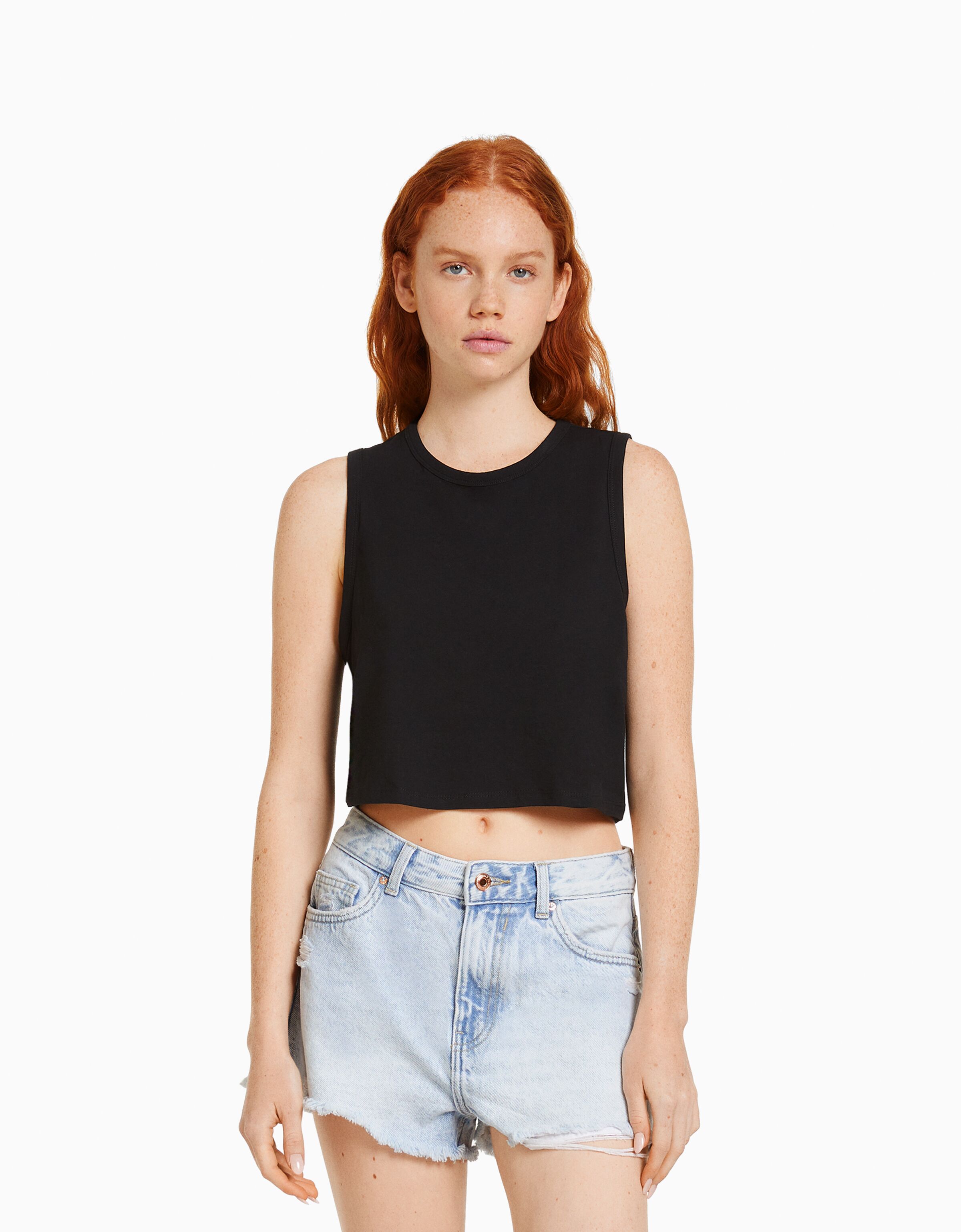 Short denim rotos vintage