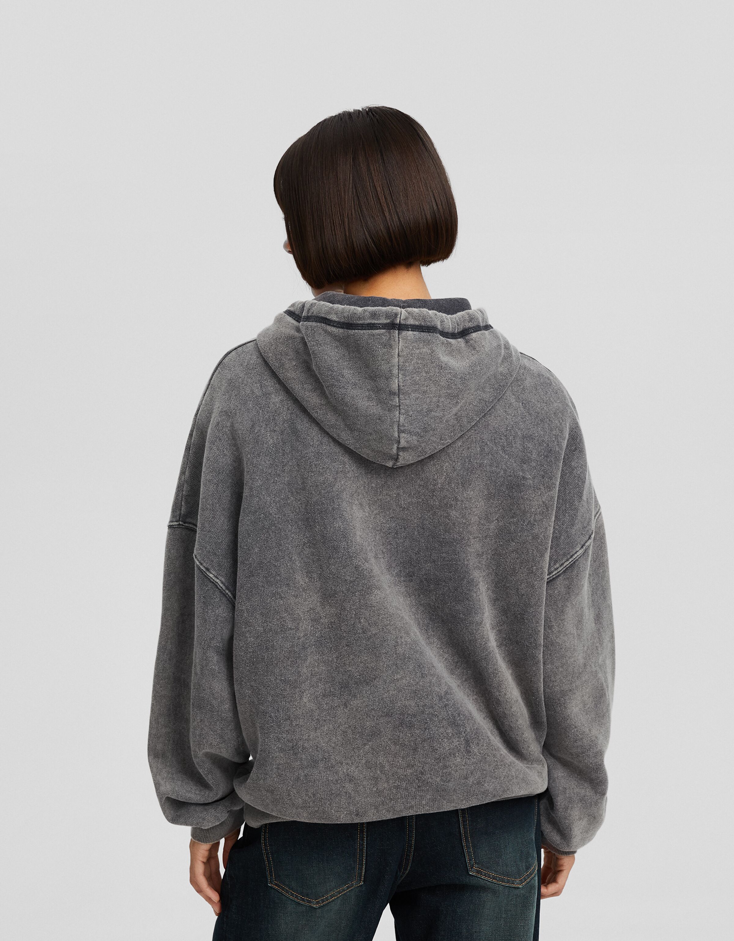 Sudadera Paul Cézanne capucha efecto lavado print