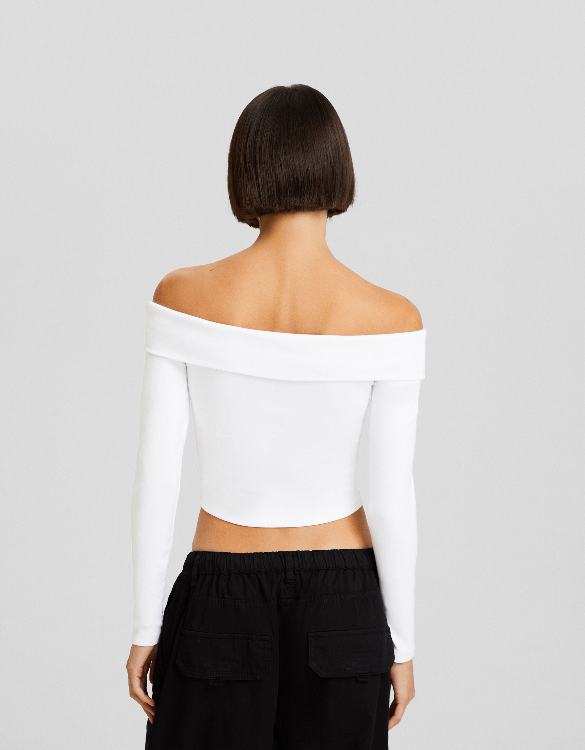 Camiseta manga larga bardot