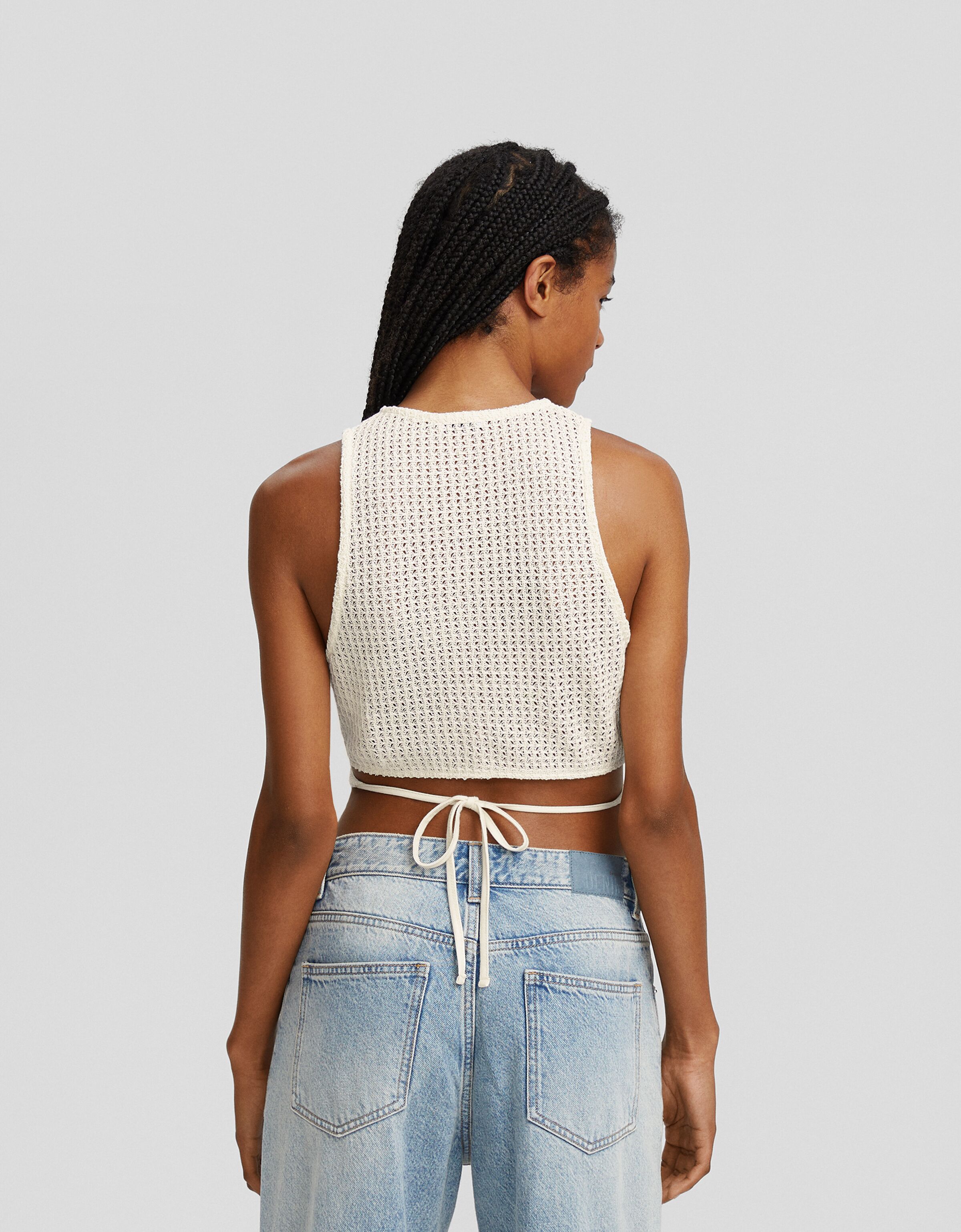 Top halter rústico cut out