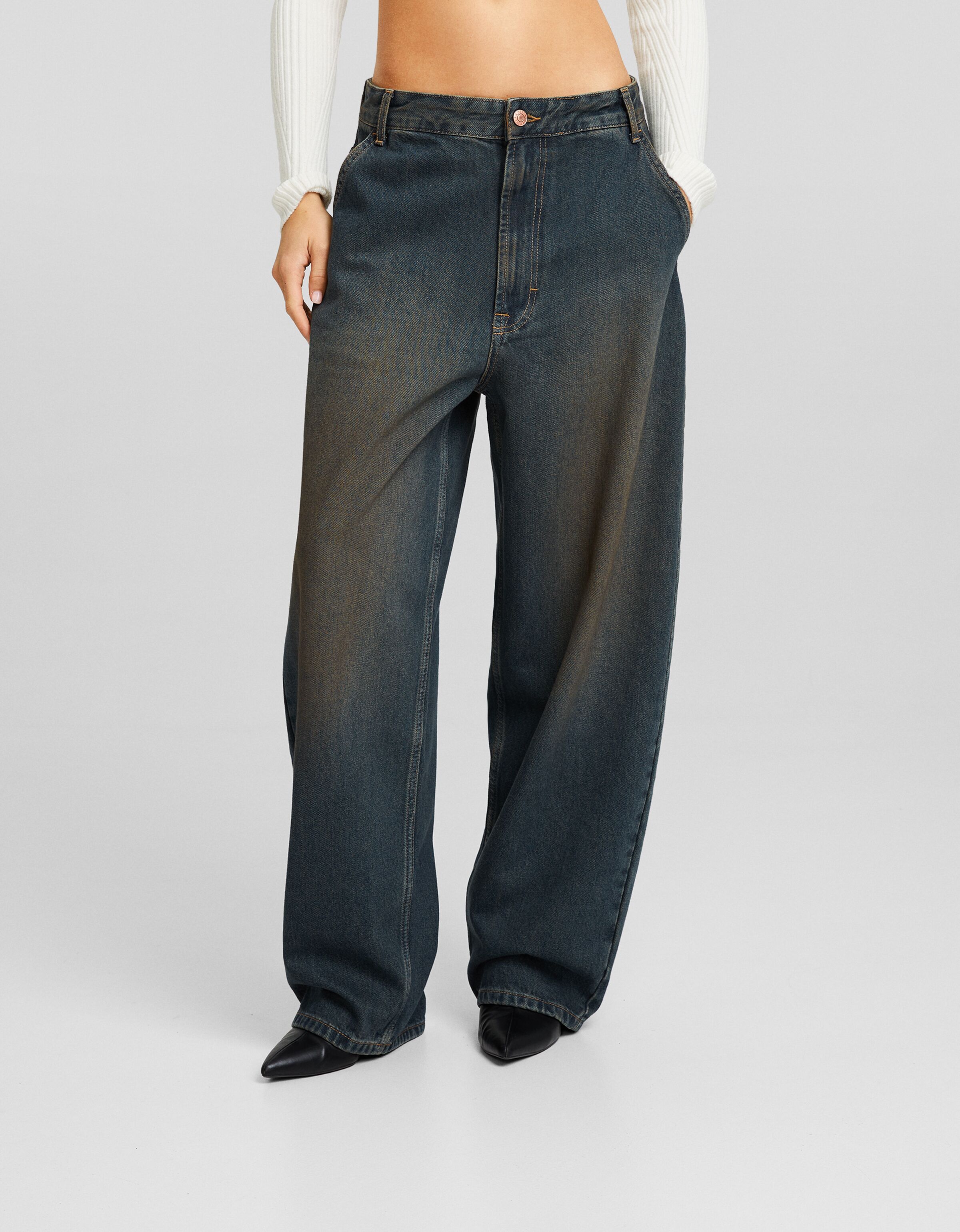 Jeans skater fit efecto lavado