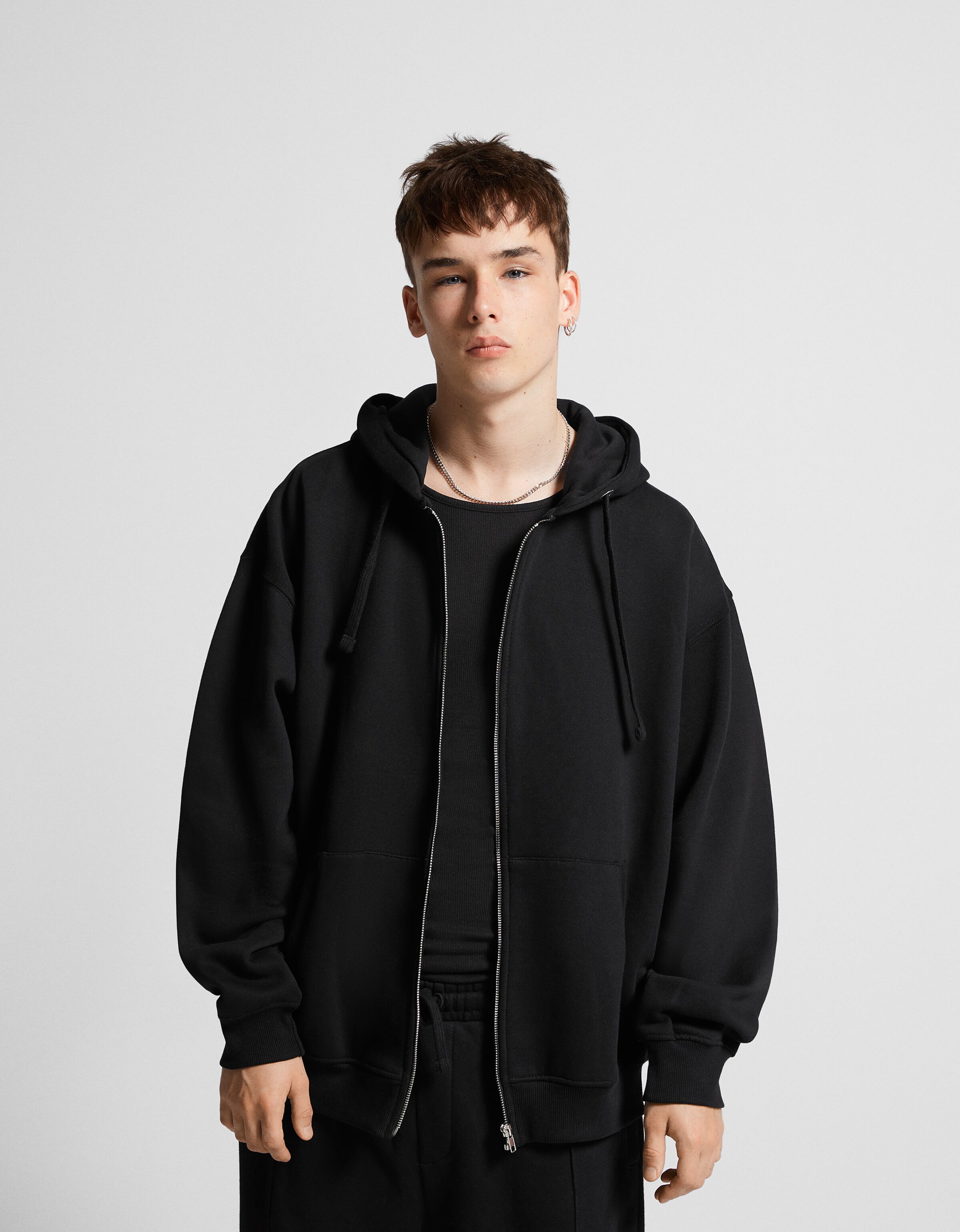 Sudadera cremallera capucha