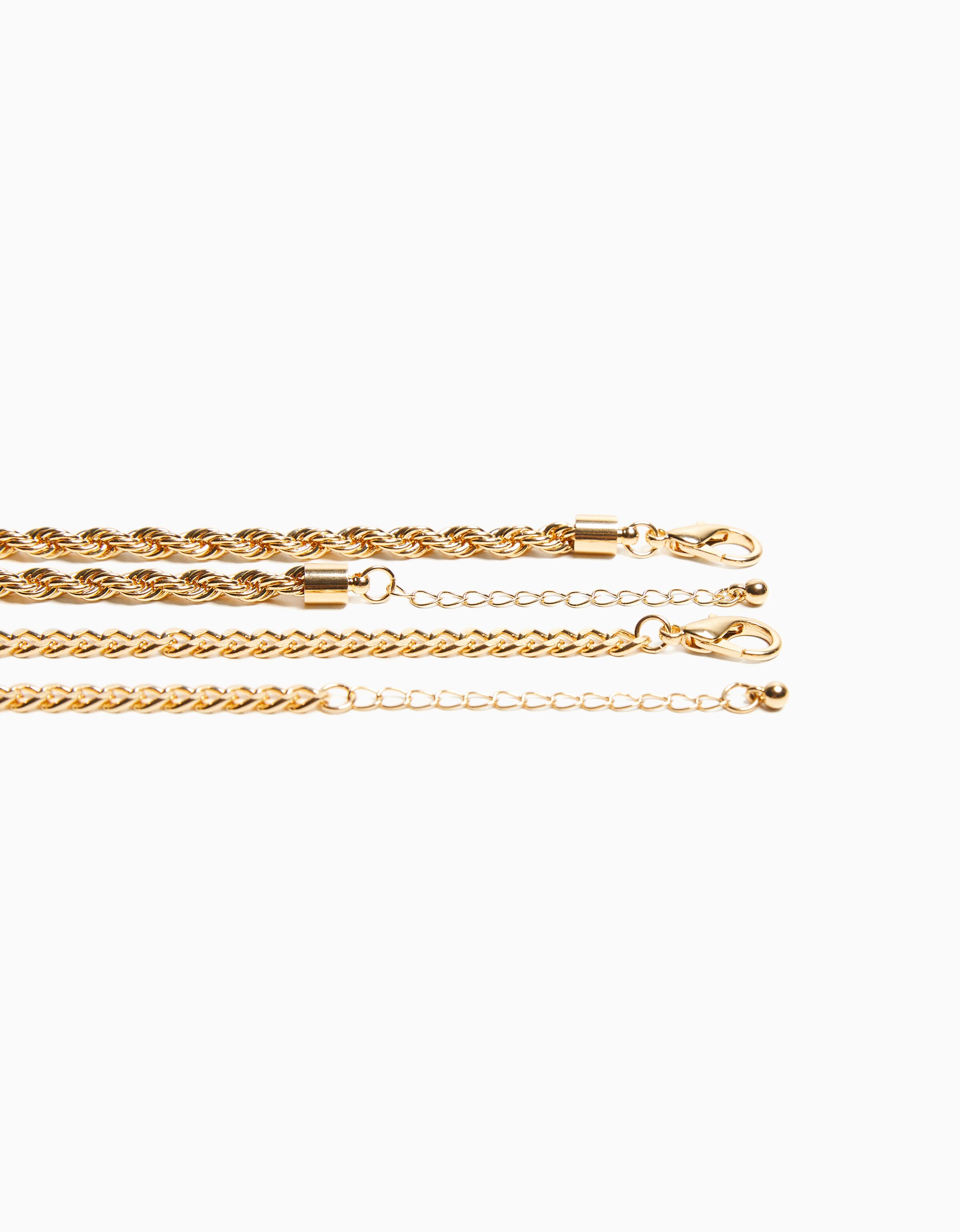 Set 2 collares letra gótica