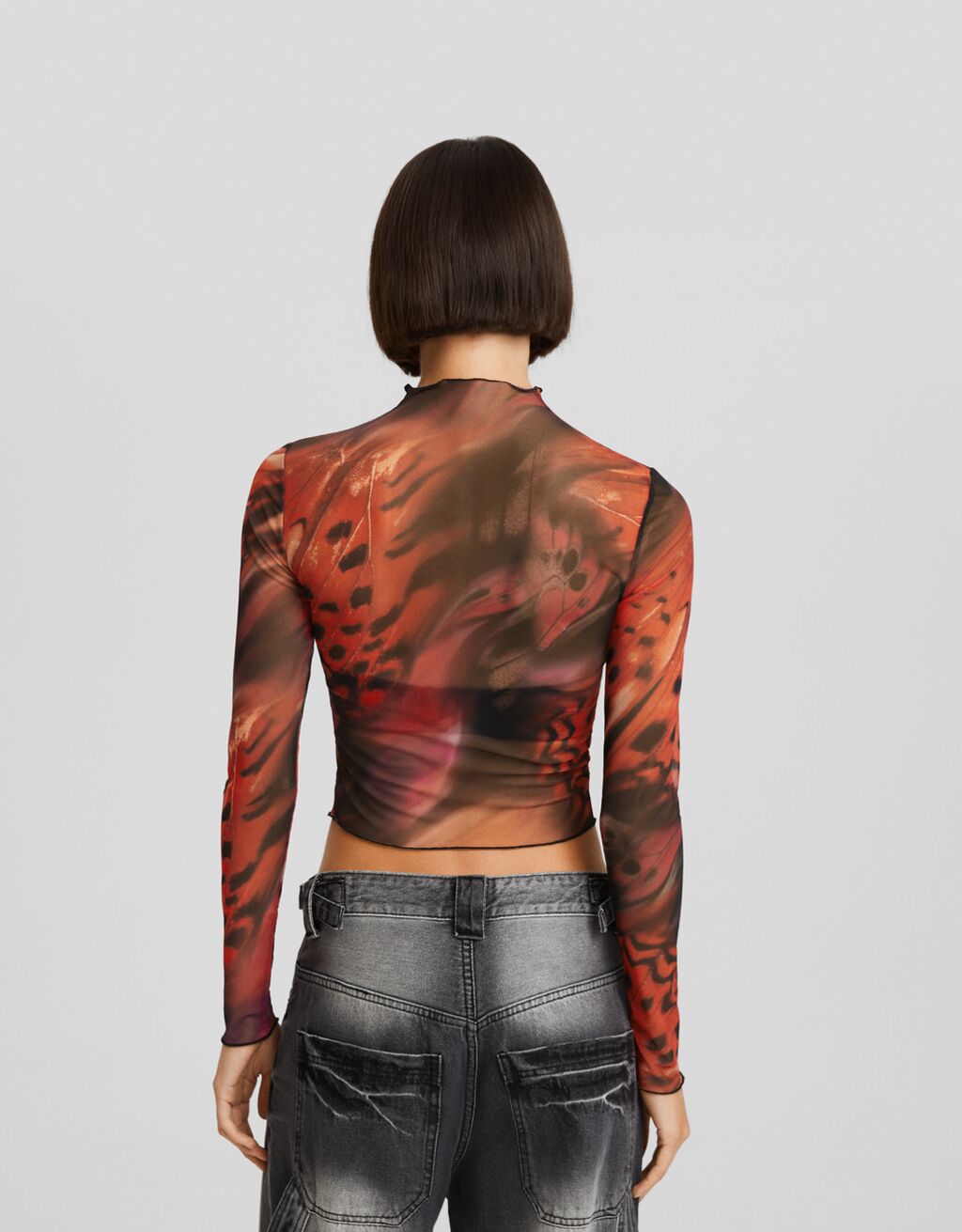 Camiseta manga larga tul