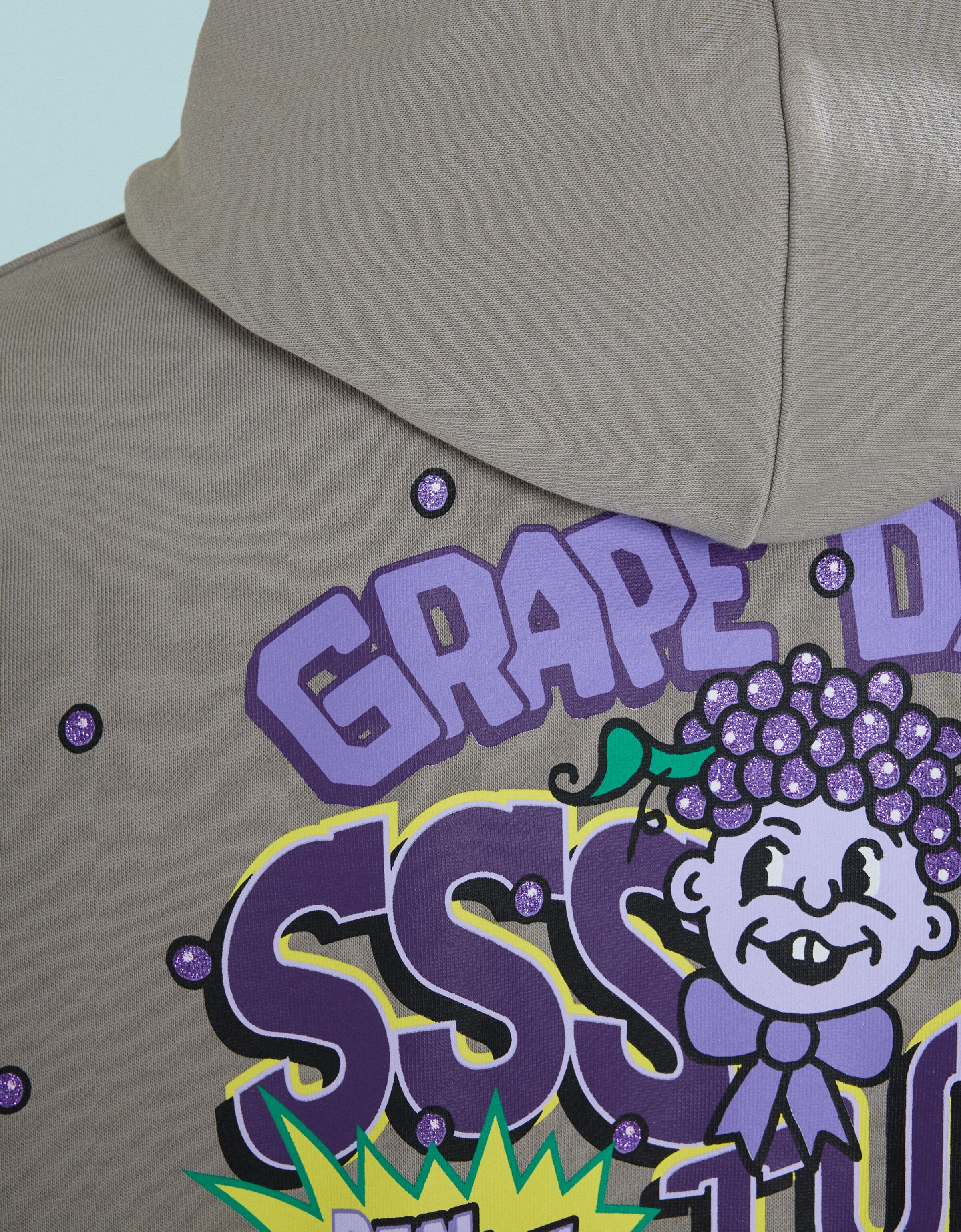 Sudadera SSSTUFFF X BERSHKA capucha print interactivo glitter