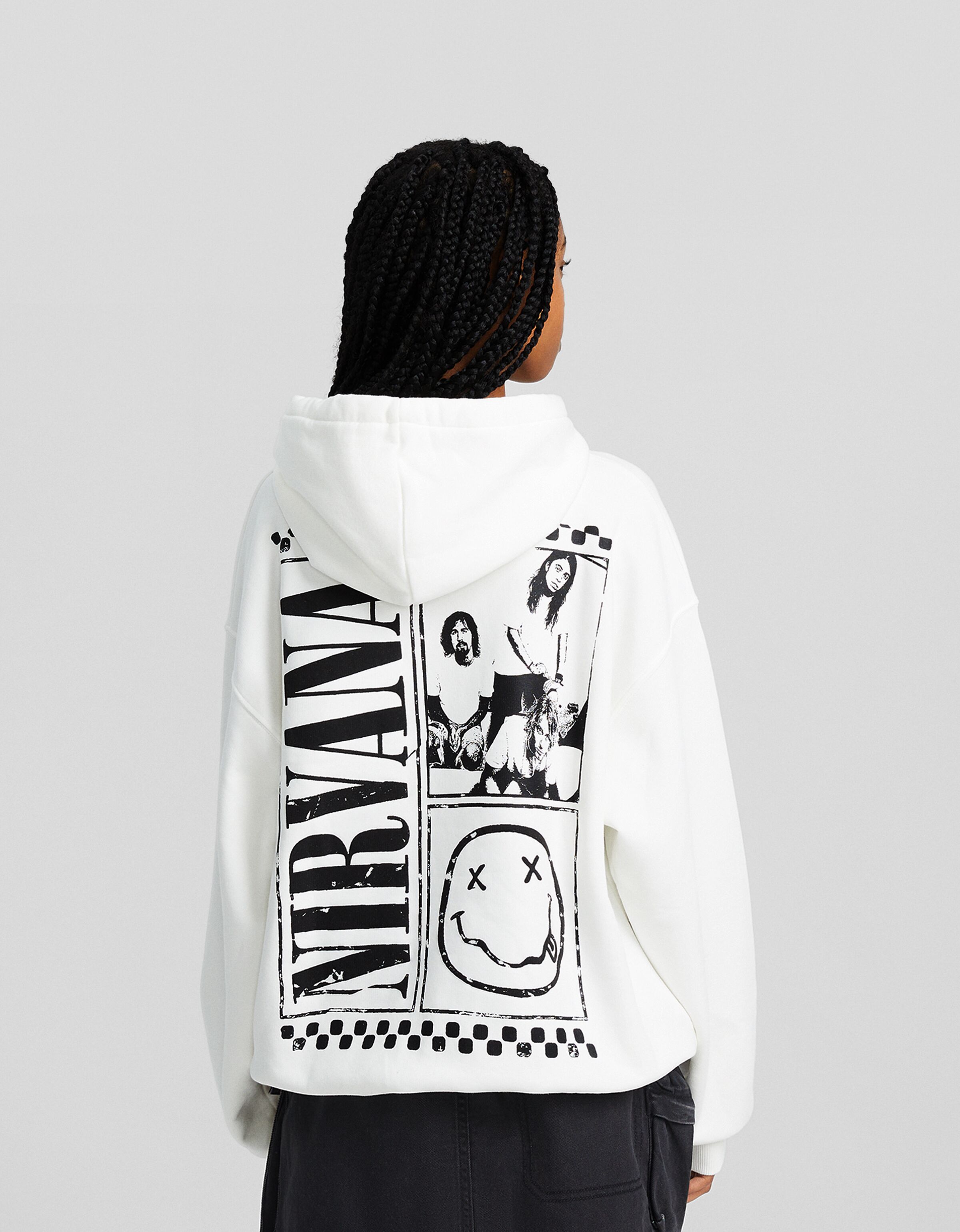 Sudadera Nirvana capucha print